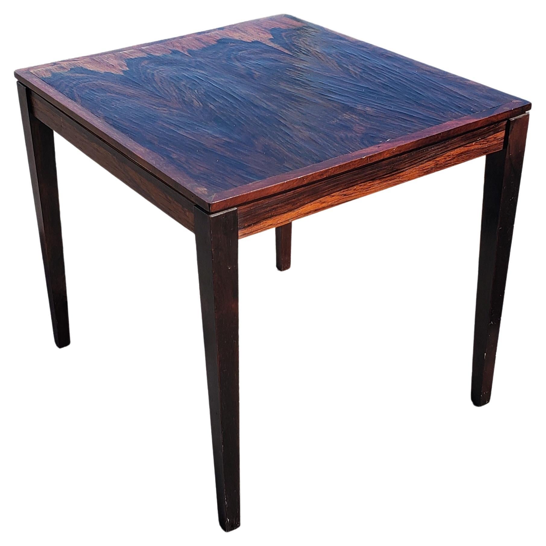 20th Century Severin Hansen for Haslev Midcentury Danish Modern Rosewood Side Table For Sale