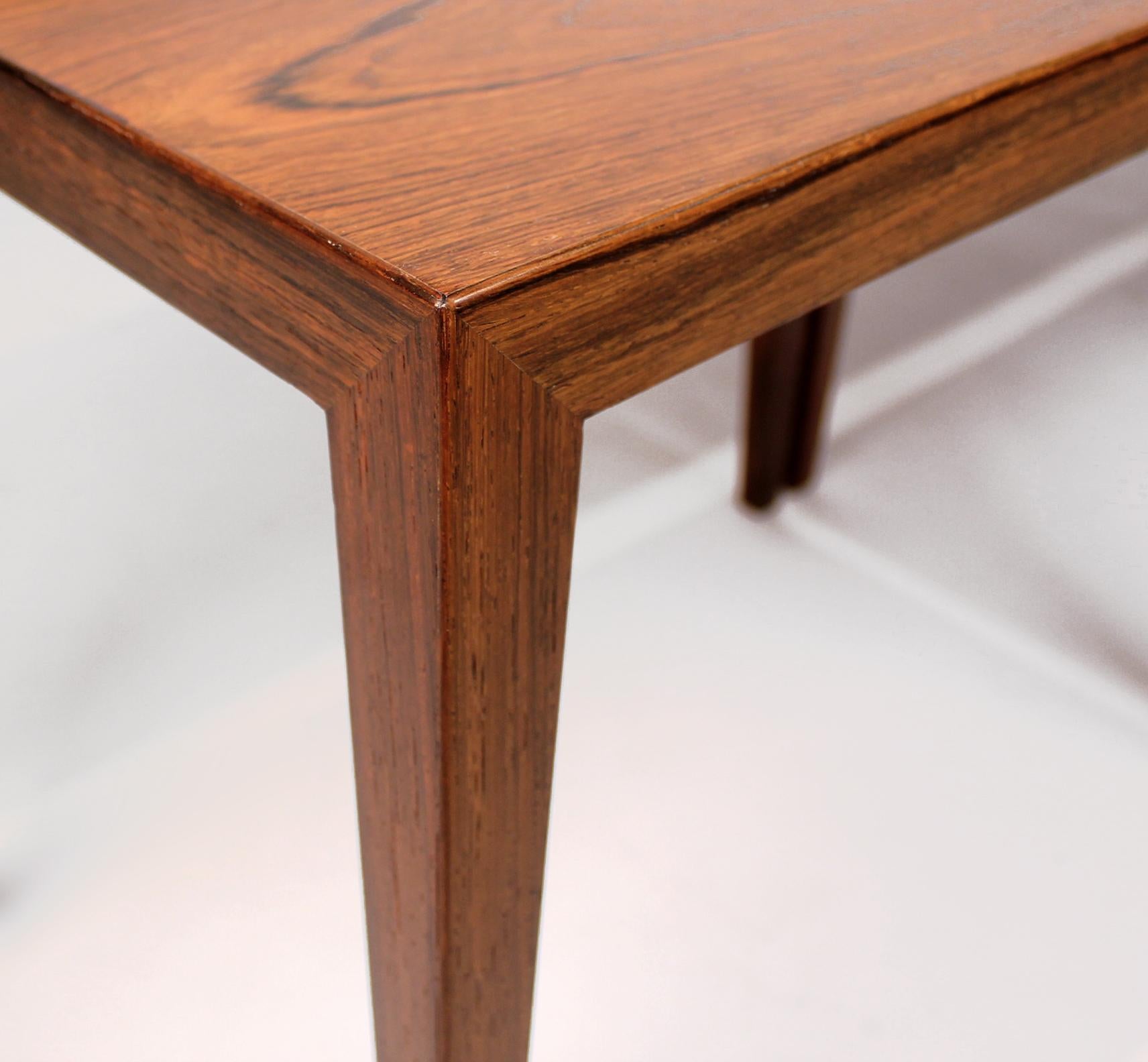 20th Century Severin Hansen Coffee Table with Nesting Tables for Haslev Brazilian Rosewood  For Sale