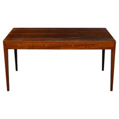 Severin Hansen for Haslevs Møbelfabrik Rosewood 4-Drawer Scandinavian Desk 1960s