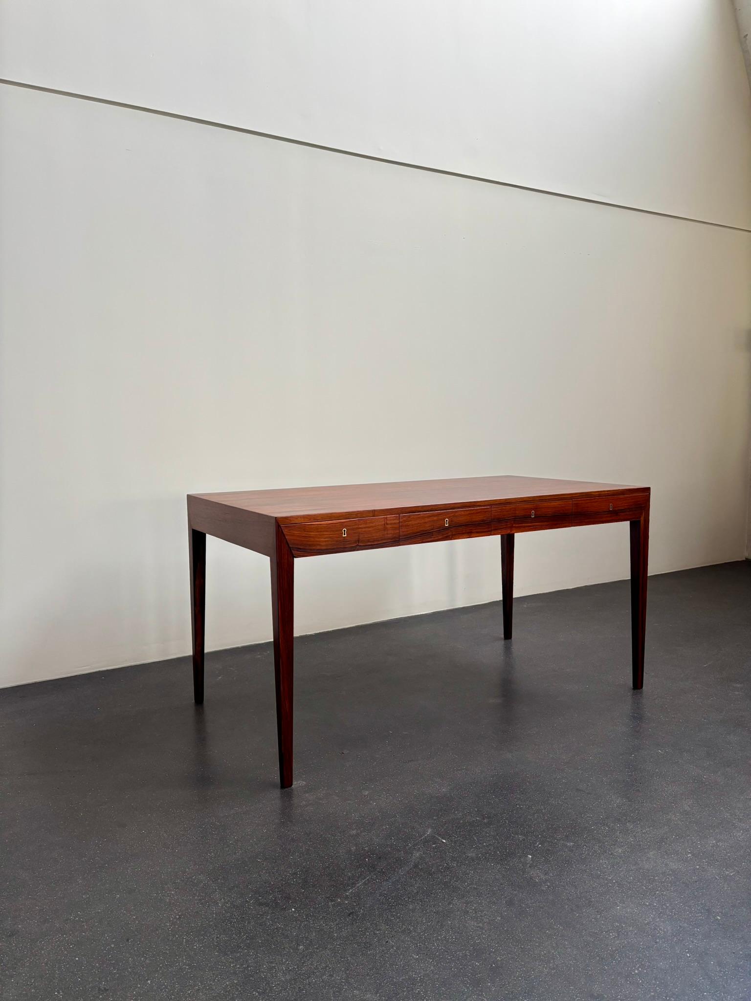 Scrivania indipendente di Severin Hansen in palissandro per Haslev, anni '60 in vendita 3