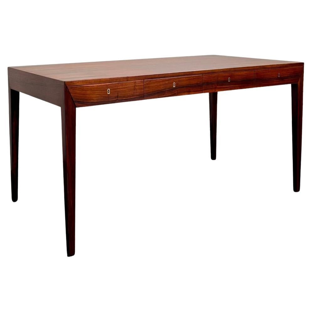 Scrivania indipendente di Severin Hansen in palissandro per Haslev, anni '60