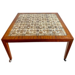 Severin Hansen Jr. Baca Tile Top Coffee Table in Rosewood