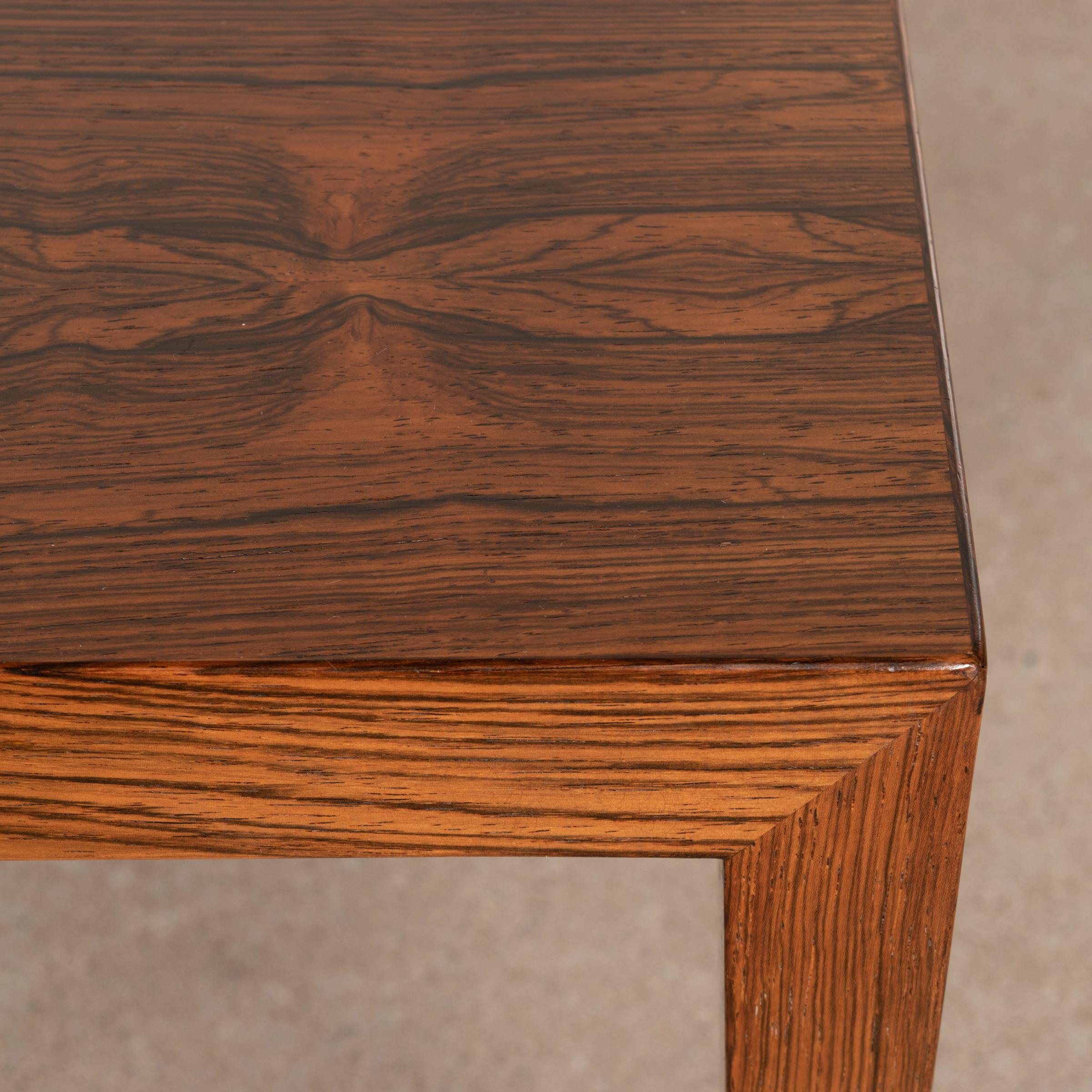 Veneer Severin Hansen Jr. Nesting Tables in Rosewood for Haslev Møbelsnedskeri, Denmark