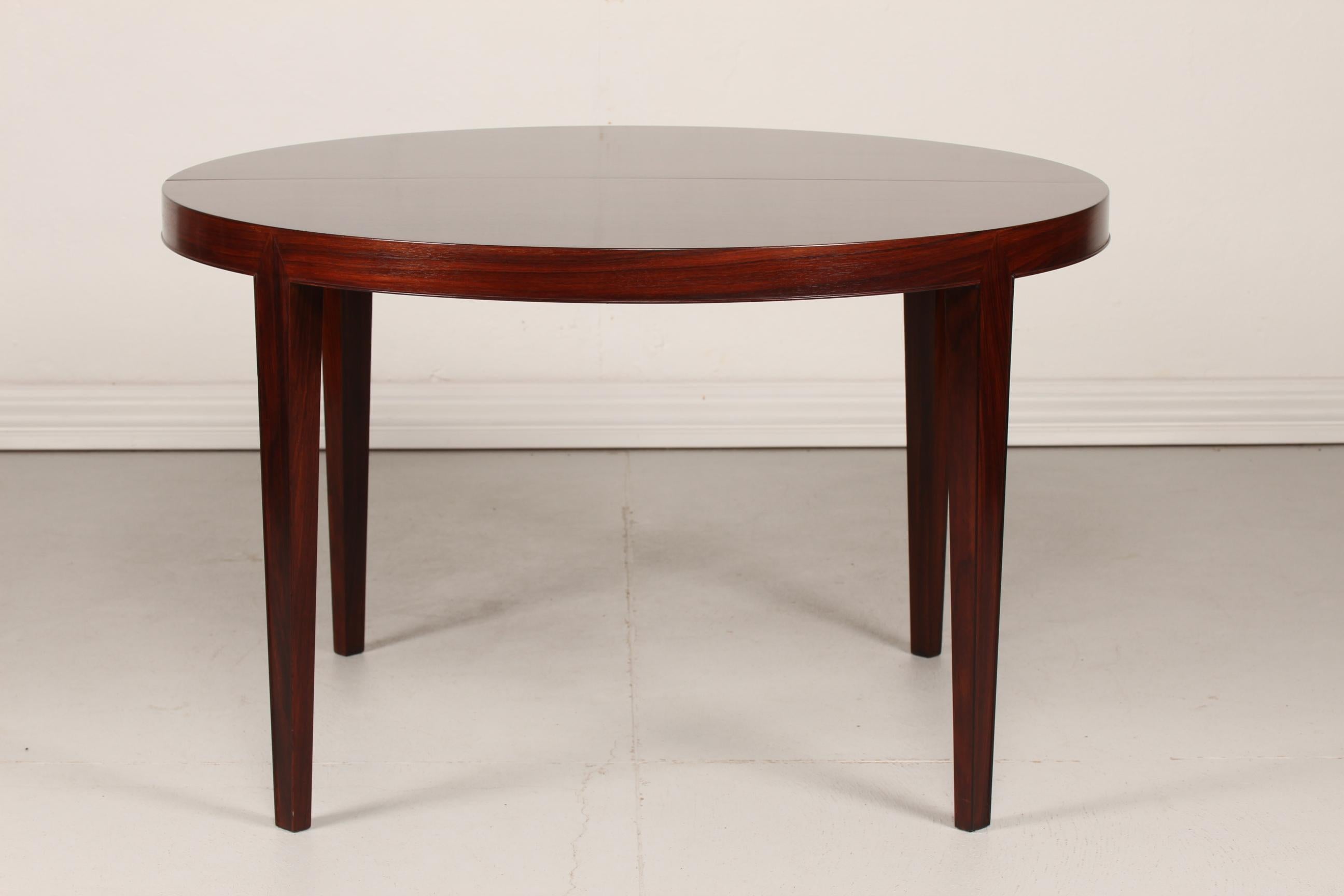 Severin Hansen Jr. Round Extendable Rosewood Dining Table by Haslev Møbler 1960 6