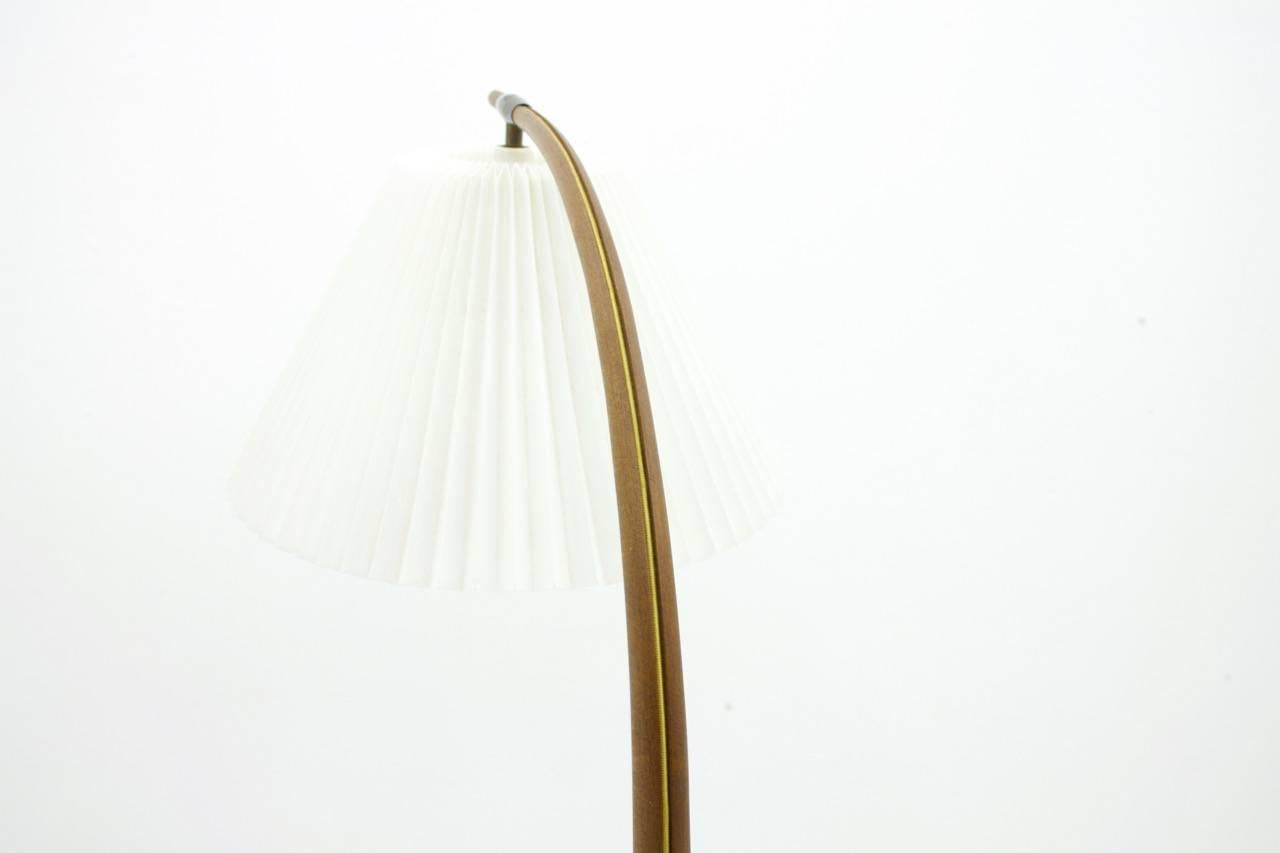 Severin Hansen Jr. Teak Floor Lamp 'Bridge' Denmark 1950s 1