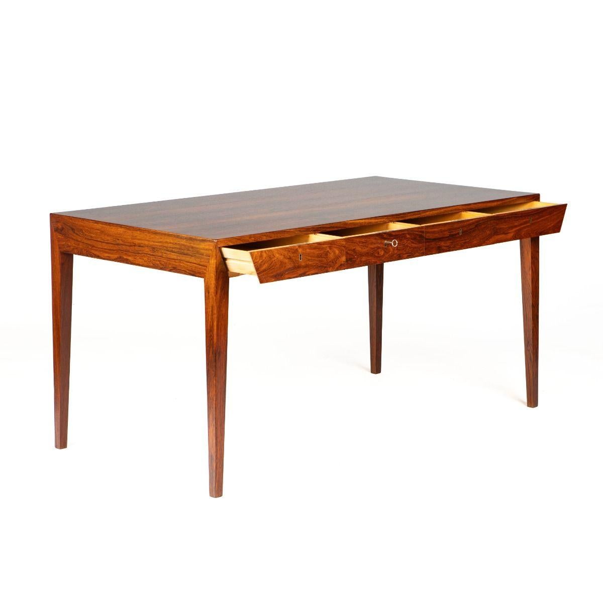 Danish Severin Hansen Mid-Century Rosewood Desk, Model 36 For Sale