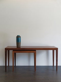 Severin Hansen Midcentury Scandinavian Dark Wood Nesting Tables Set, 1960s