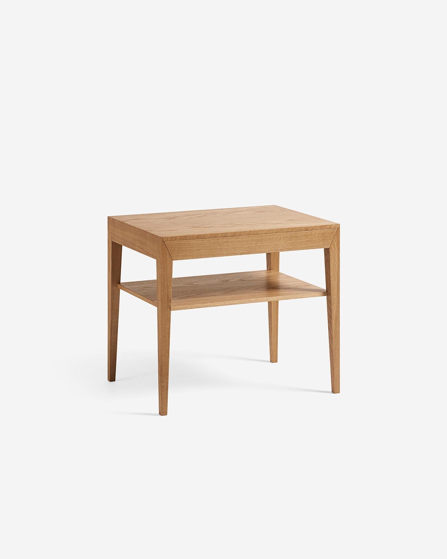 Severin Hansen Model 35 Oak Nightstands with Wood Shelf - New Edition For Sale 6
