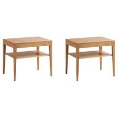 Severin Hansen Model 35 Oak Nightstands with Wood Shelf - New Edition