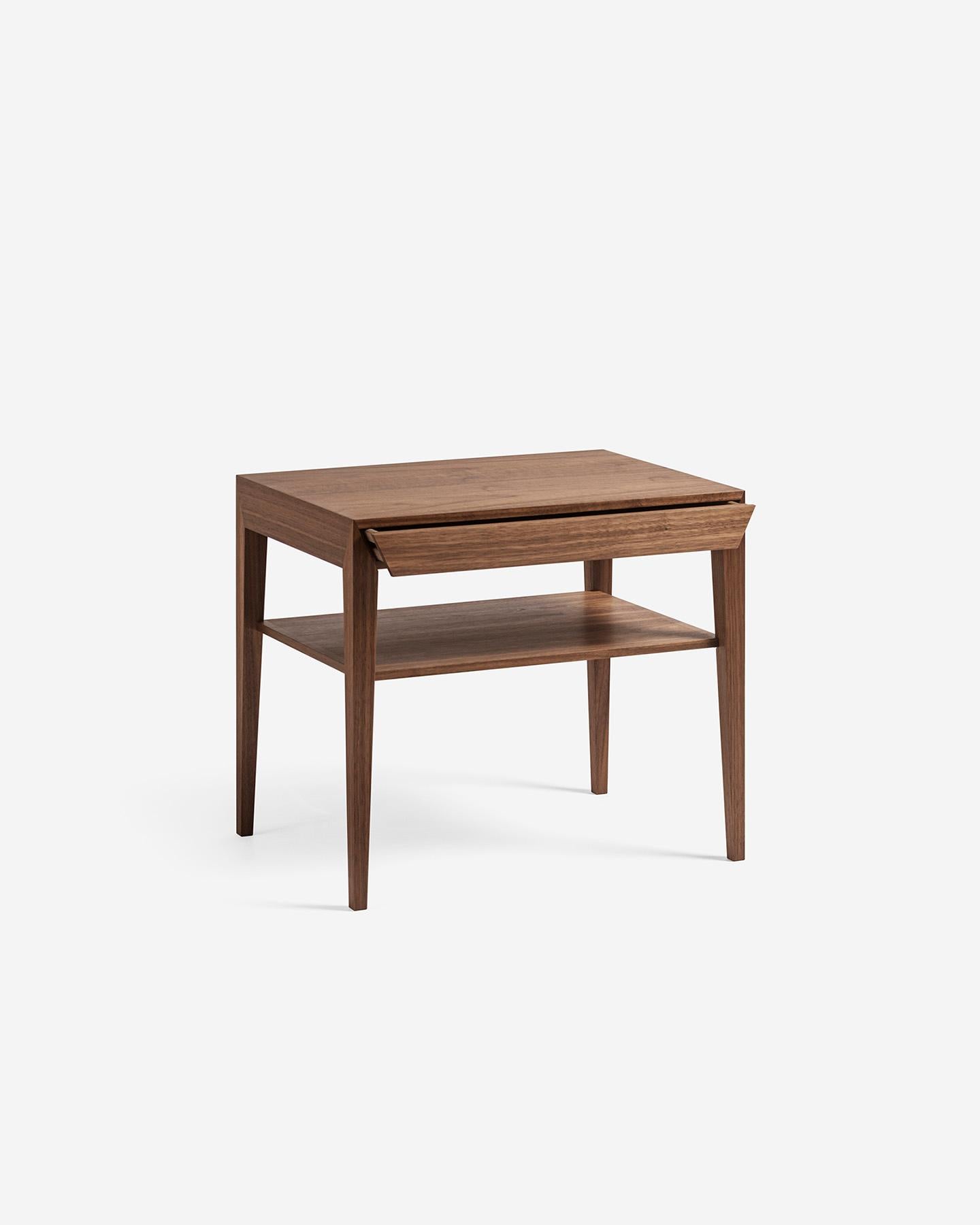 Oak Severin Hansen Model 35 Walnut Nightstands with Wood Shelf - New Edition For Sale