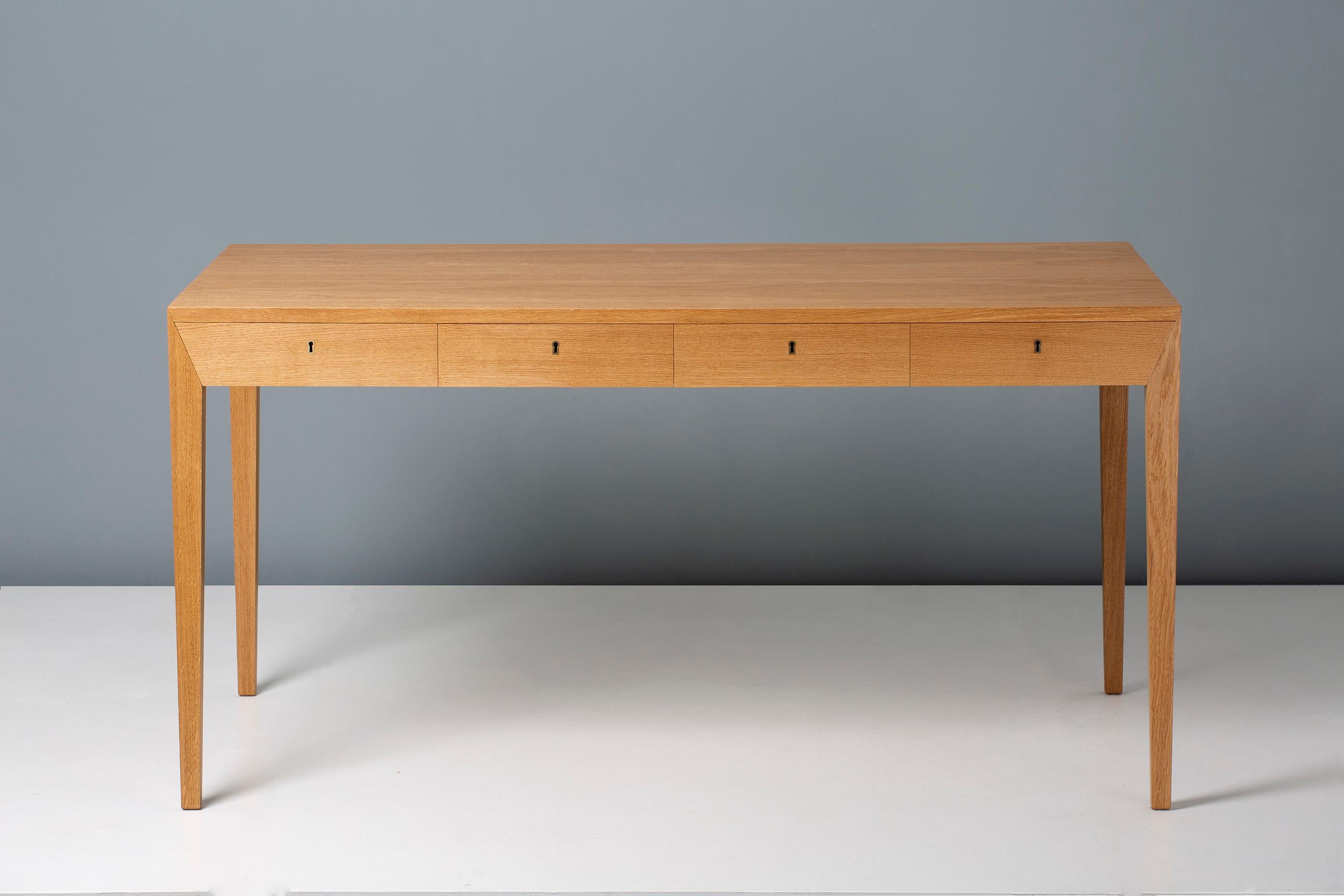 The iconic Model 36 desk from Danish designer Severin Hansen was designed in 1958 and exhibited at the annual Cabinetmaker’s Guild Exhibition in Copenhagen in the same year. It went on to become one of the most sought-after and recognised desks from