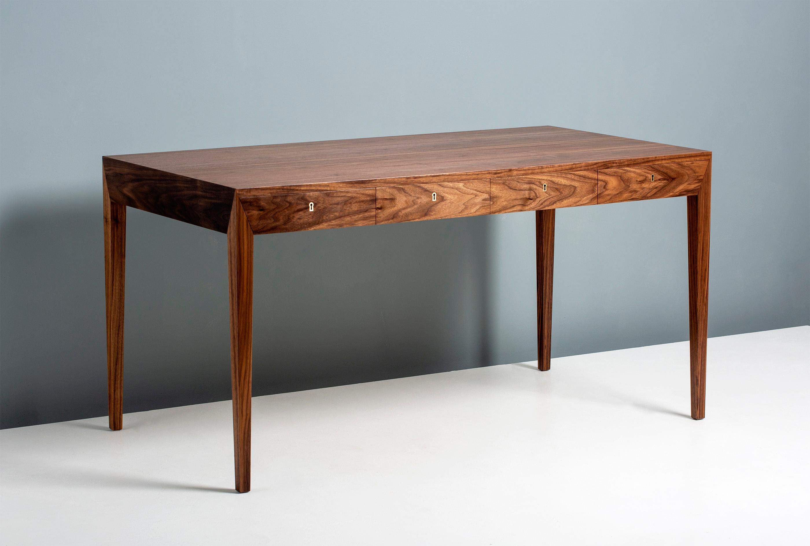 The iconic Model 36 desk from Danish designer Severin Hansen was designed in 1958 and exhibited at the annual Cabinetmaker’s Guild Exhibition in Copenhagen in the same year. It went on to become one of the most sought-after and recognised desks from