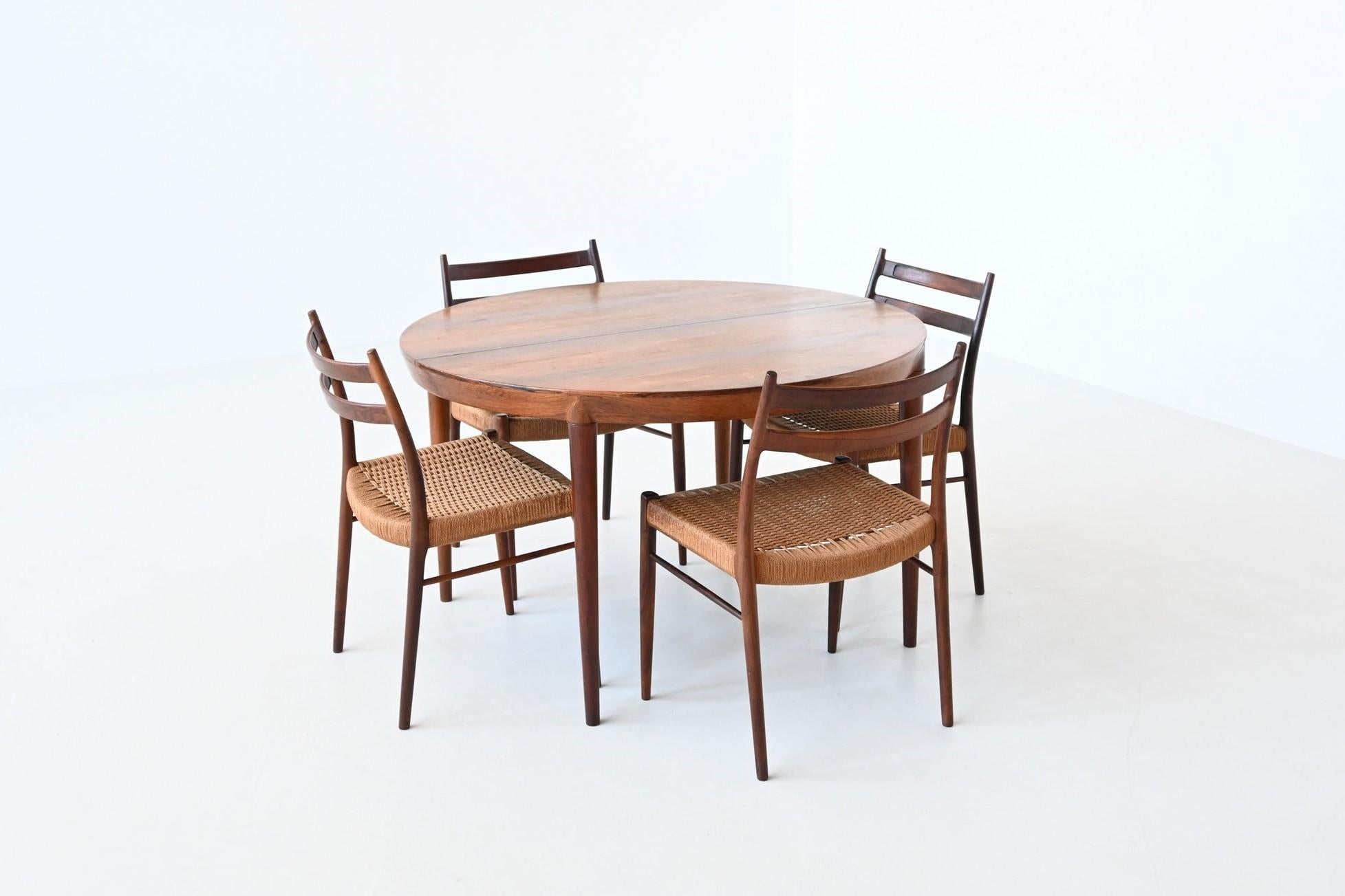 Severin Hansen model 71 dining table in rosewood Haslev Denmark 1960 8