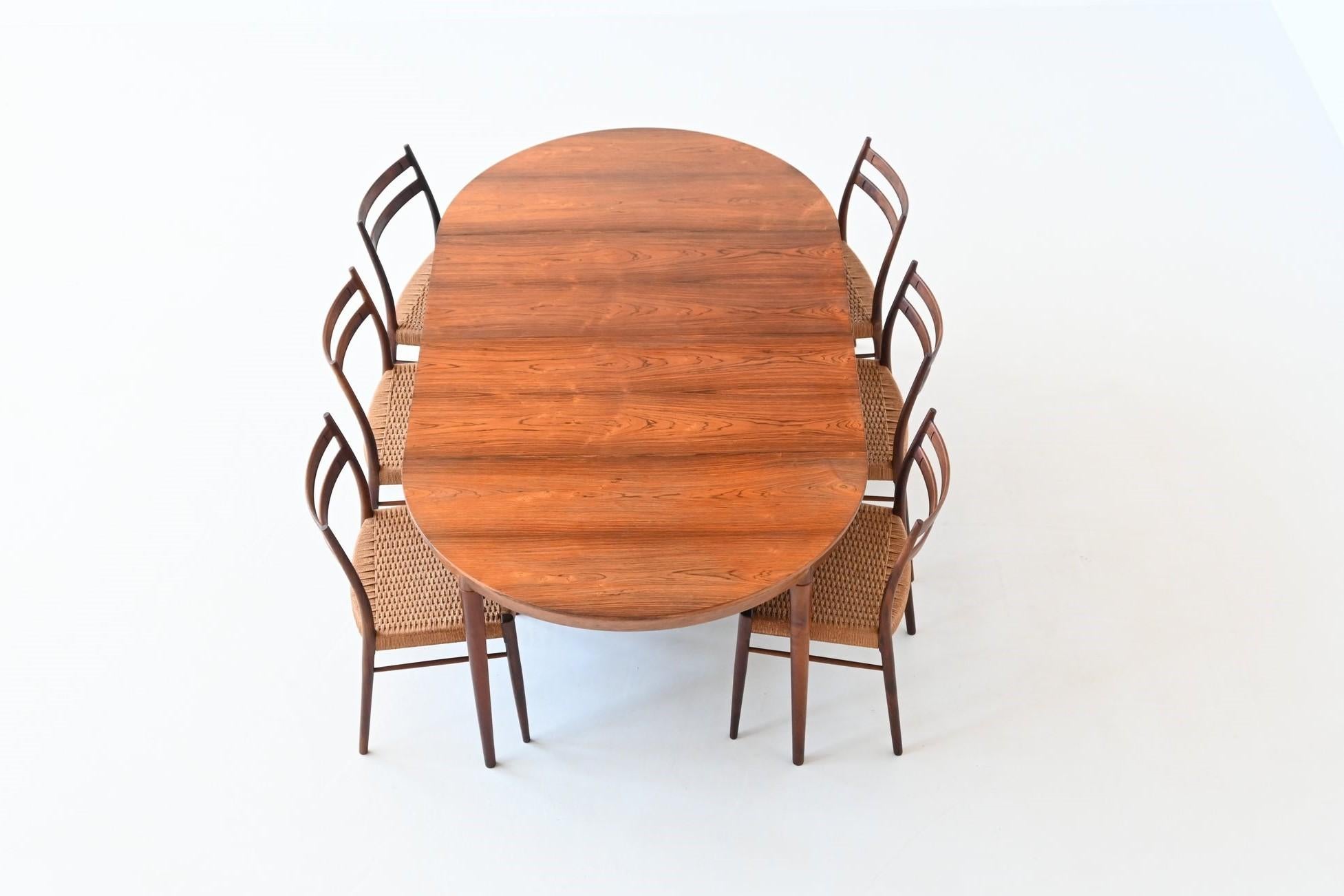 Severin Hansen model 71 dining table in rosewood Haslev Denmark 1960 9