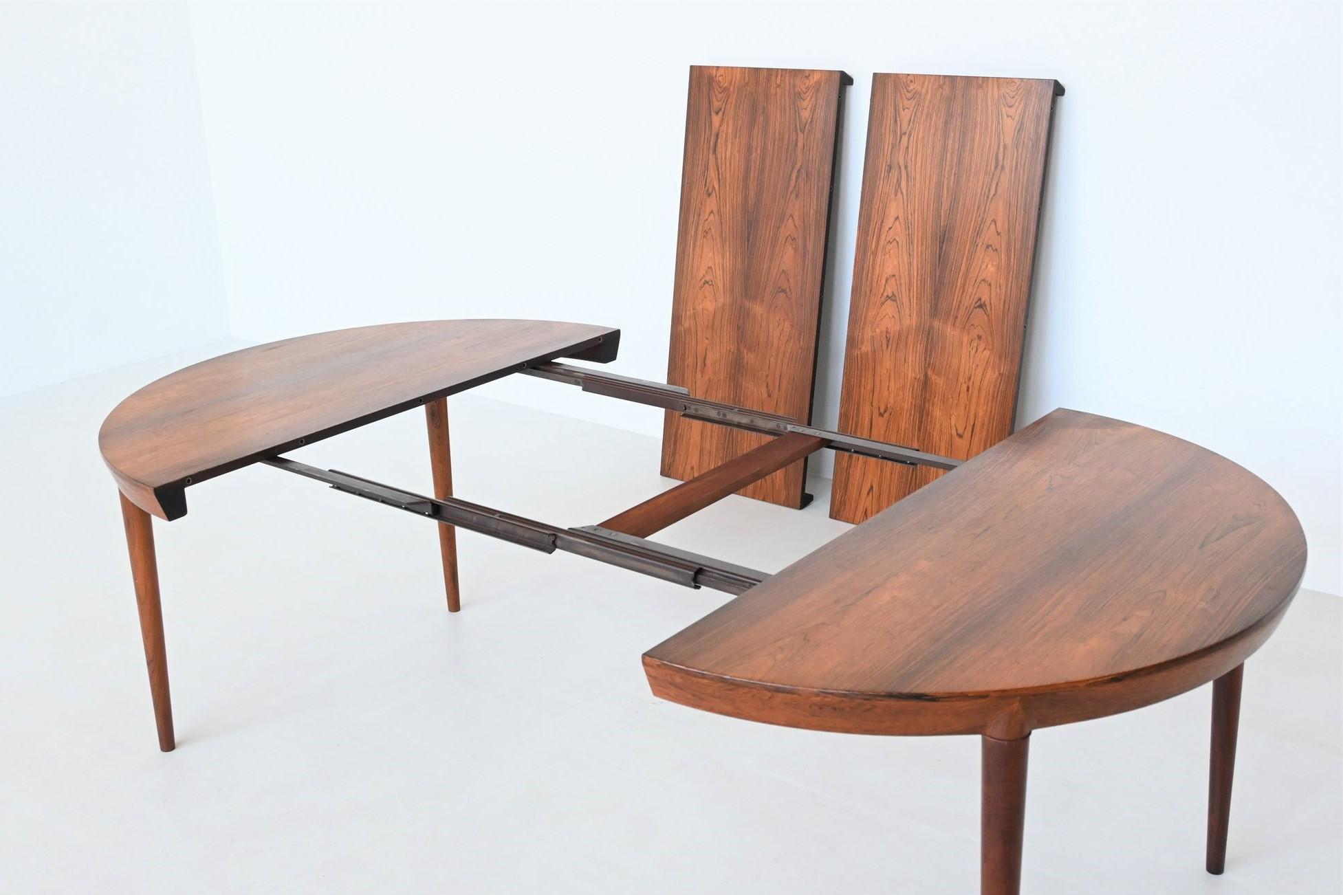 Severin Hansen model 71 dining table in rosewood Haslev Denmark 1960 12