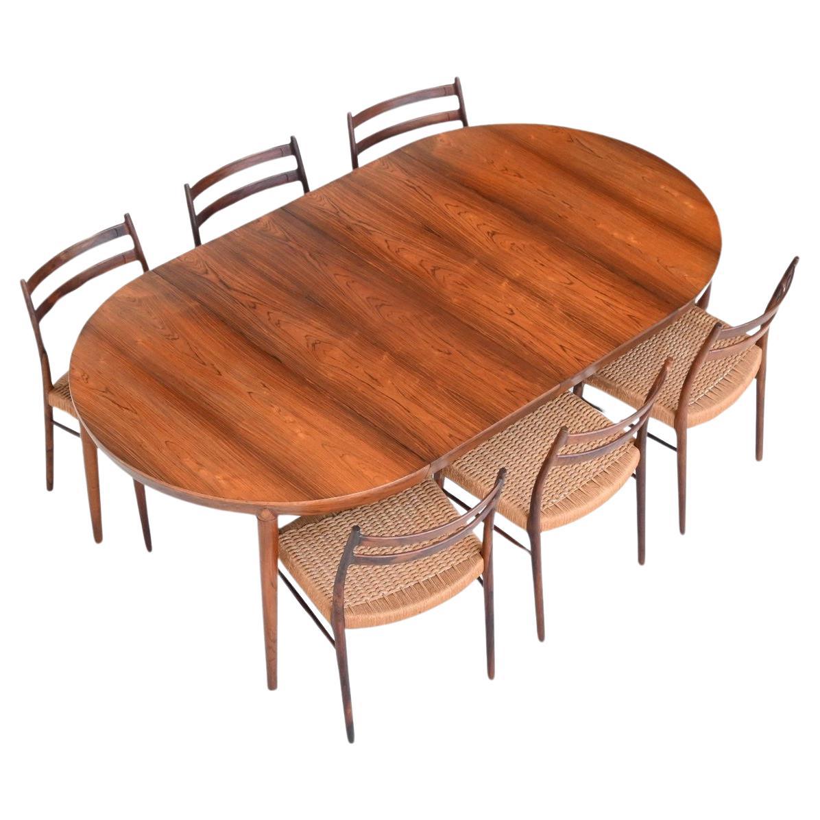 Severin Hansen model 71 dining table in rosewood Haslev Denmark 1960