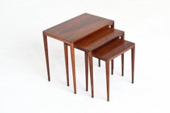 Severin Hansen nesting tables in rosewood Haslev Denmark 1960