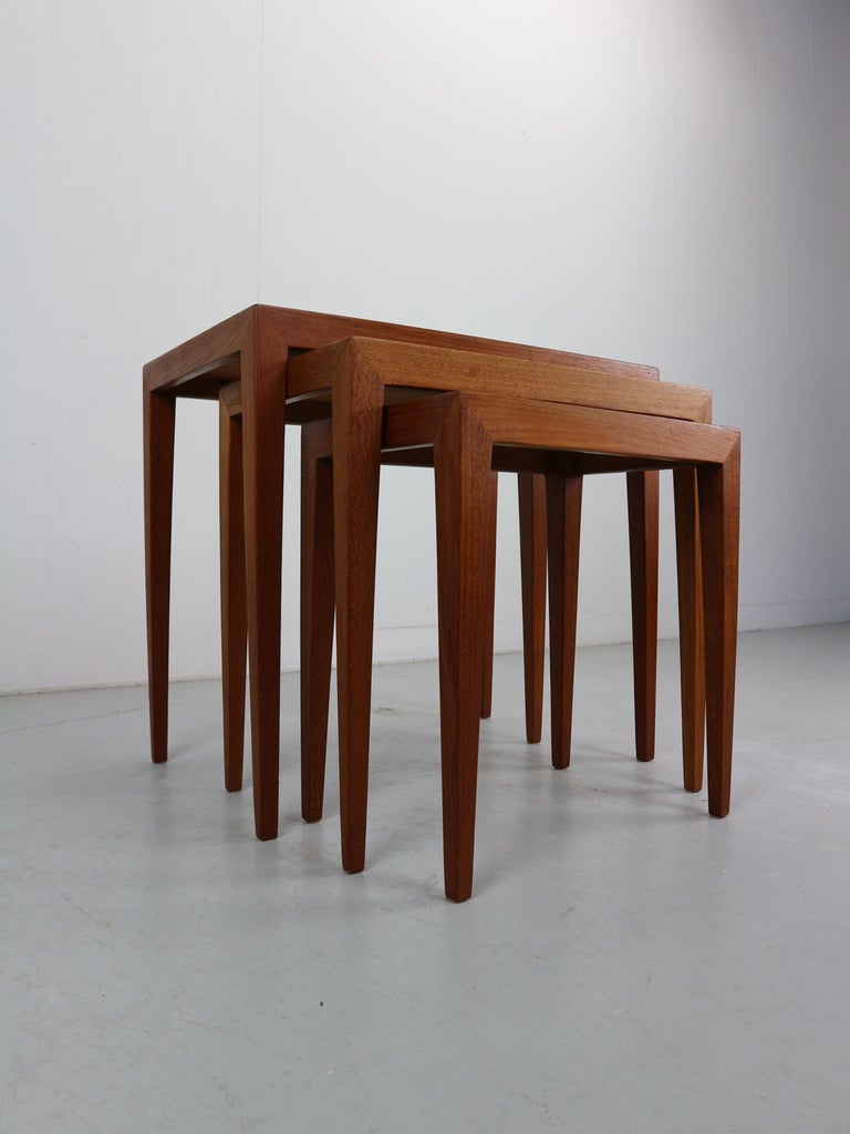 Severin Hansen Nesting Tables Teak Wood Haslev Denmark, 1960 For Sale ...
