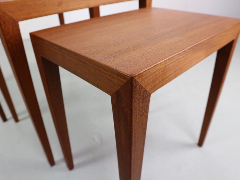 Severin Hansen Nesting Tables Teak Wood Haslev Denmark, 1960 For Sale ...