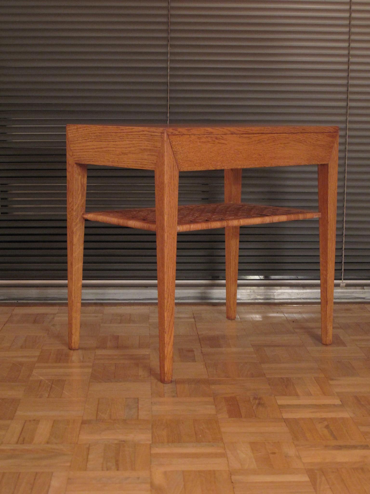 Severin Hansen Oak and Rattan Chest of Drawers Bedside Table 1