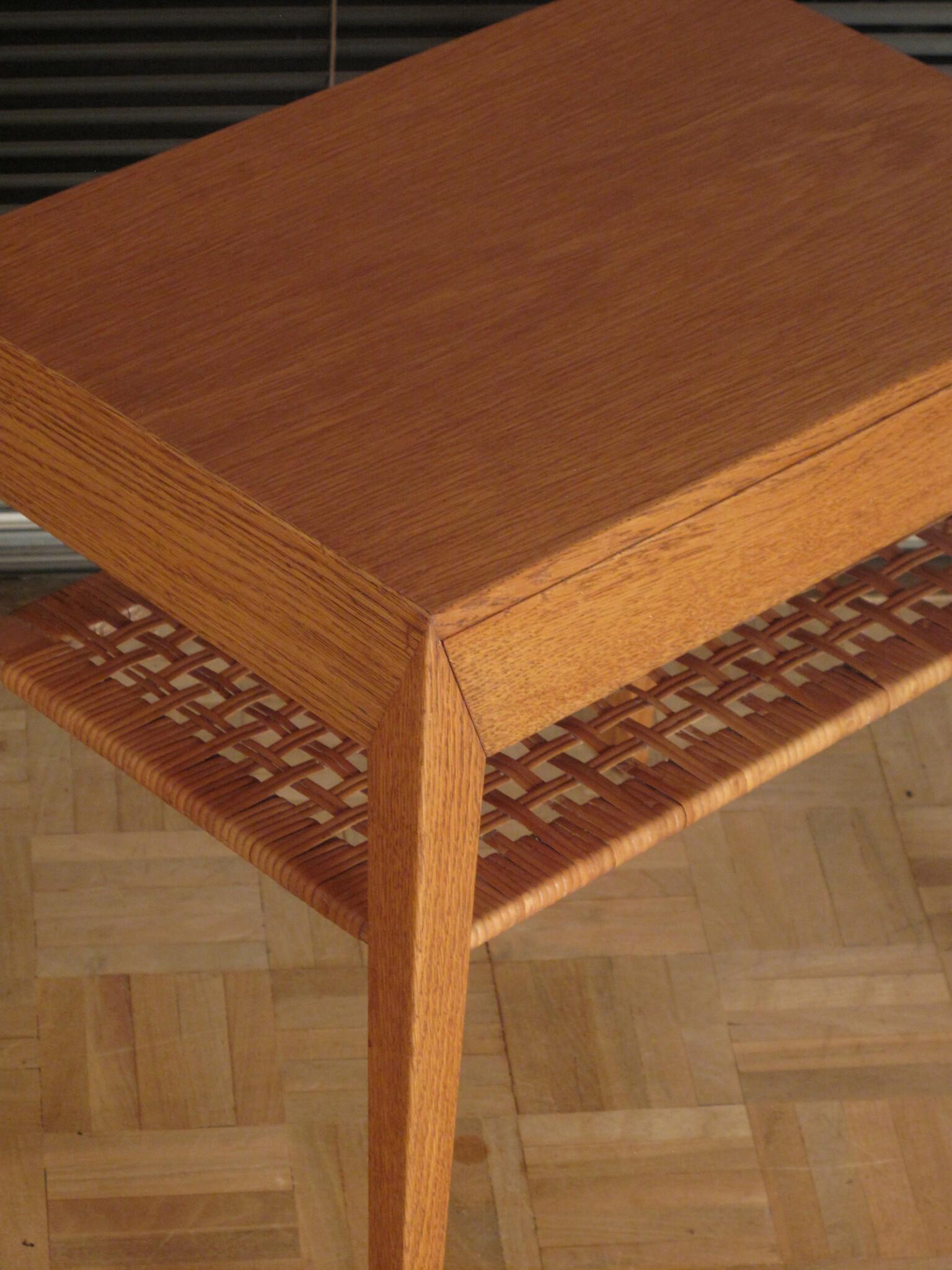 Severin Hansen Oak and Rattan Chest of Drawers Bedside Table 2