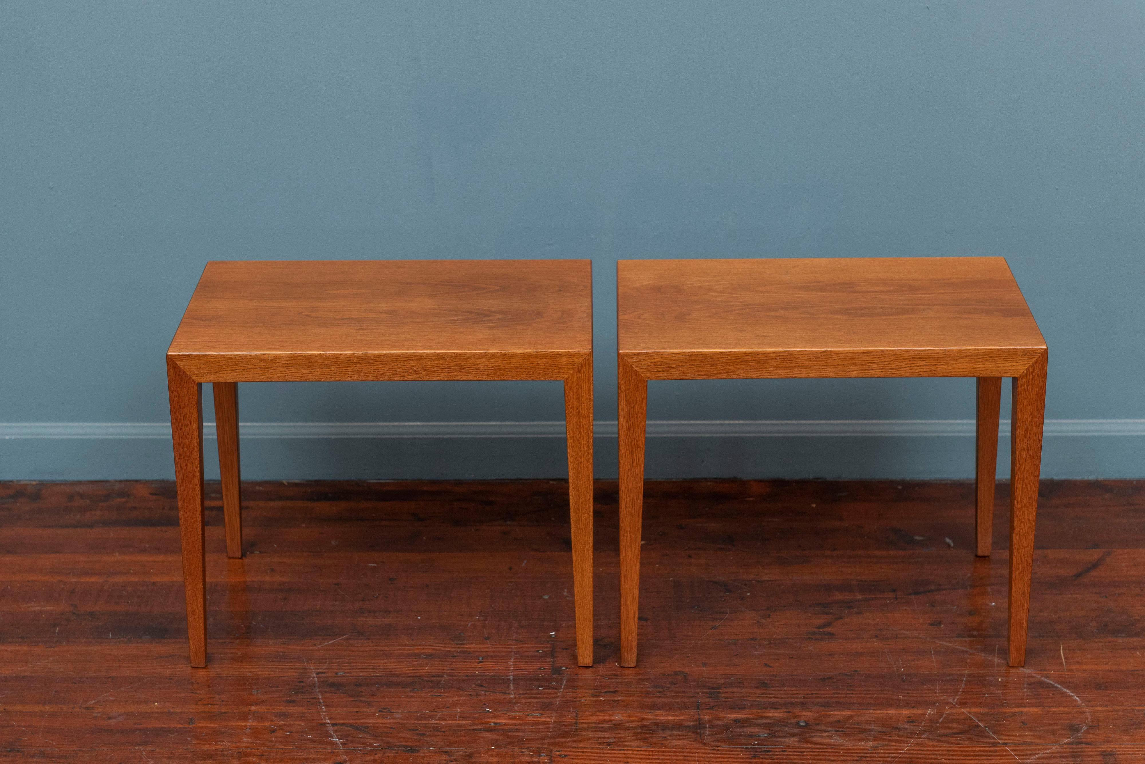 Danish Severin Hansen Oak Side Tables for Haslev