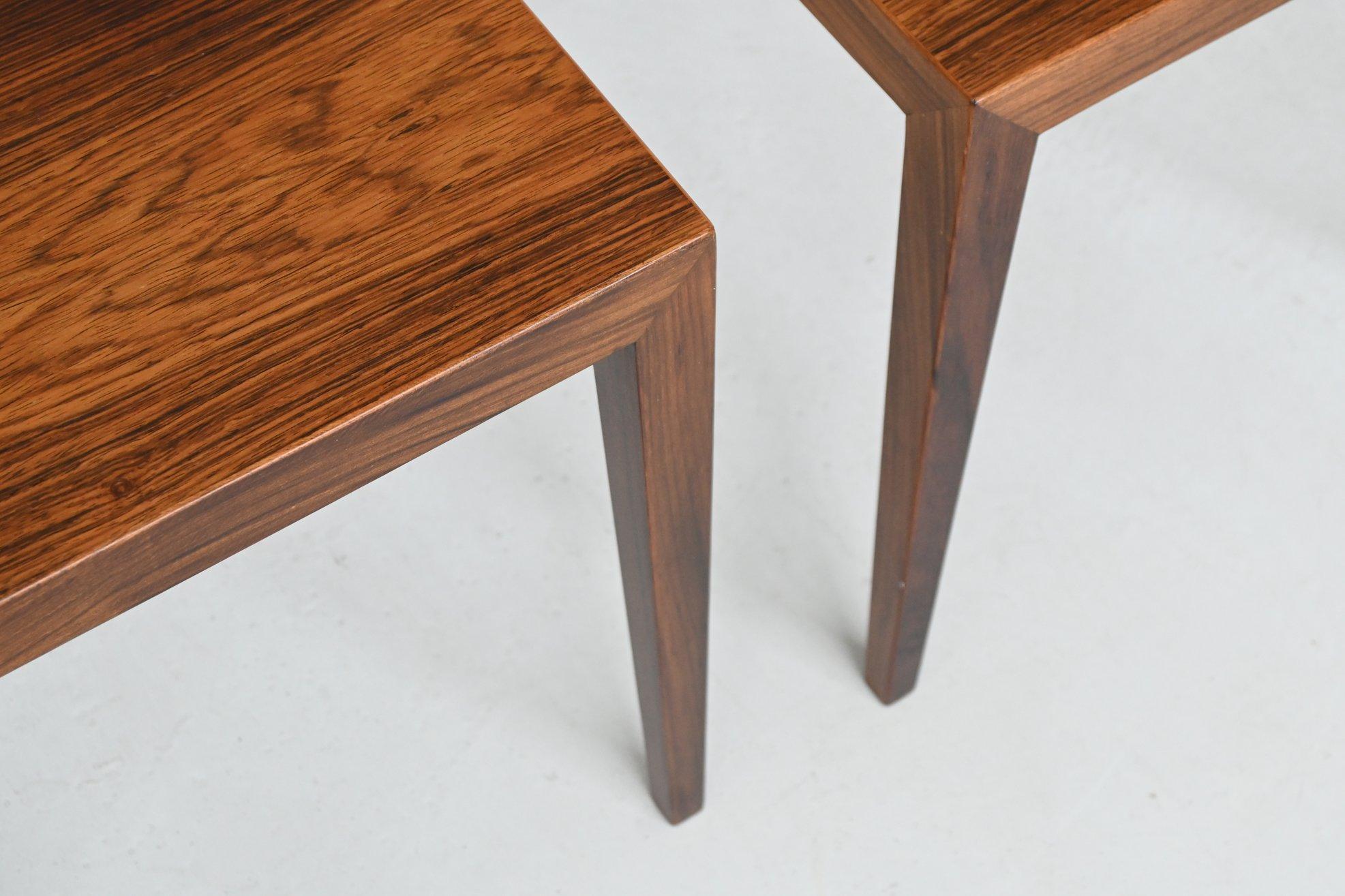 Paire de tables d'appoint en palissandre de Severin Hansen Danemark 1960 en vente 3