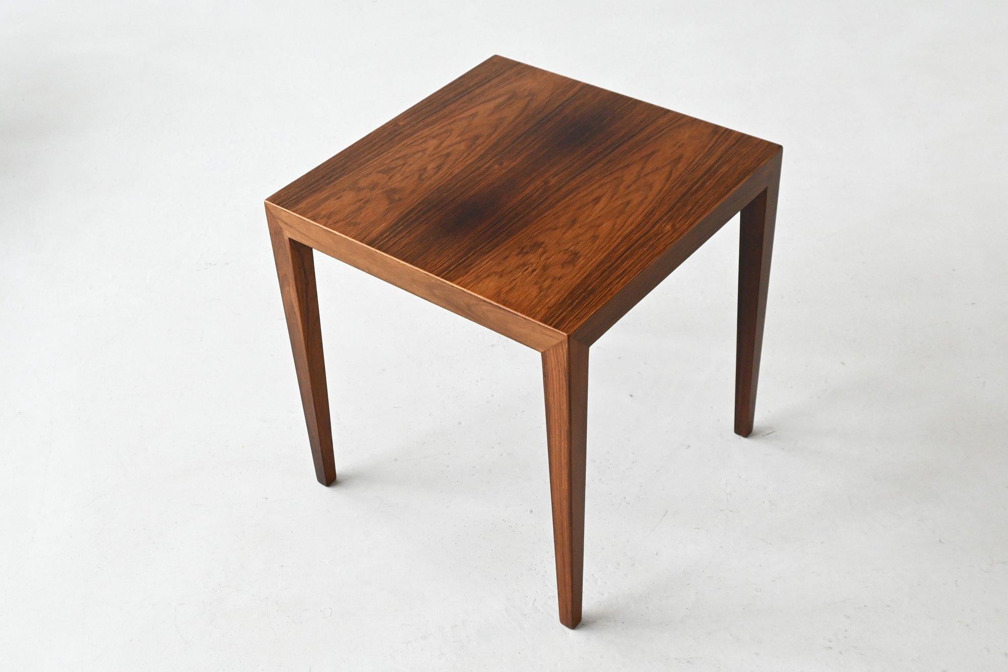 Paire de tables d'appoint en palissandre de Severin Hansen Danemark 1960 en vente 6