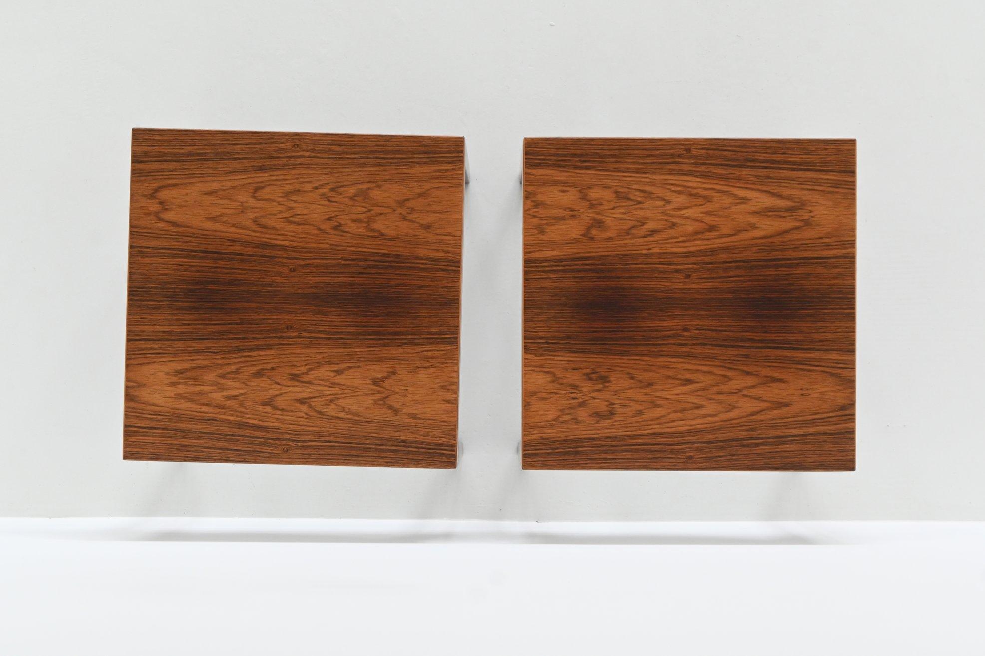 Paire de tables d'appoint en palissandre de Severin Hansen Danemark 1960 en vente 11