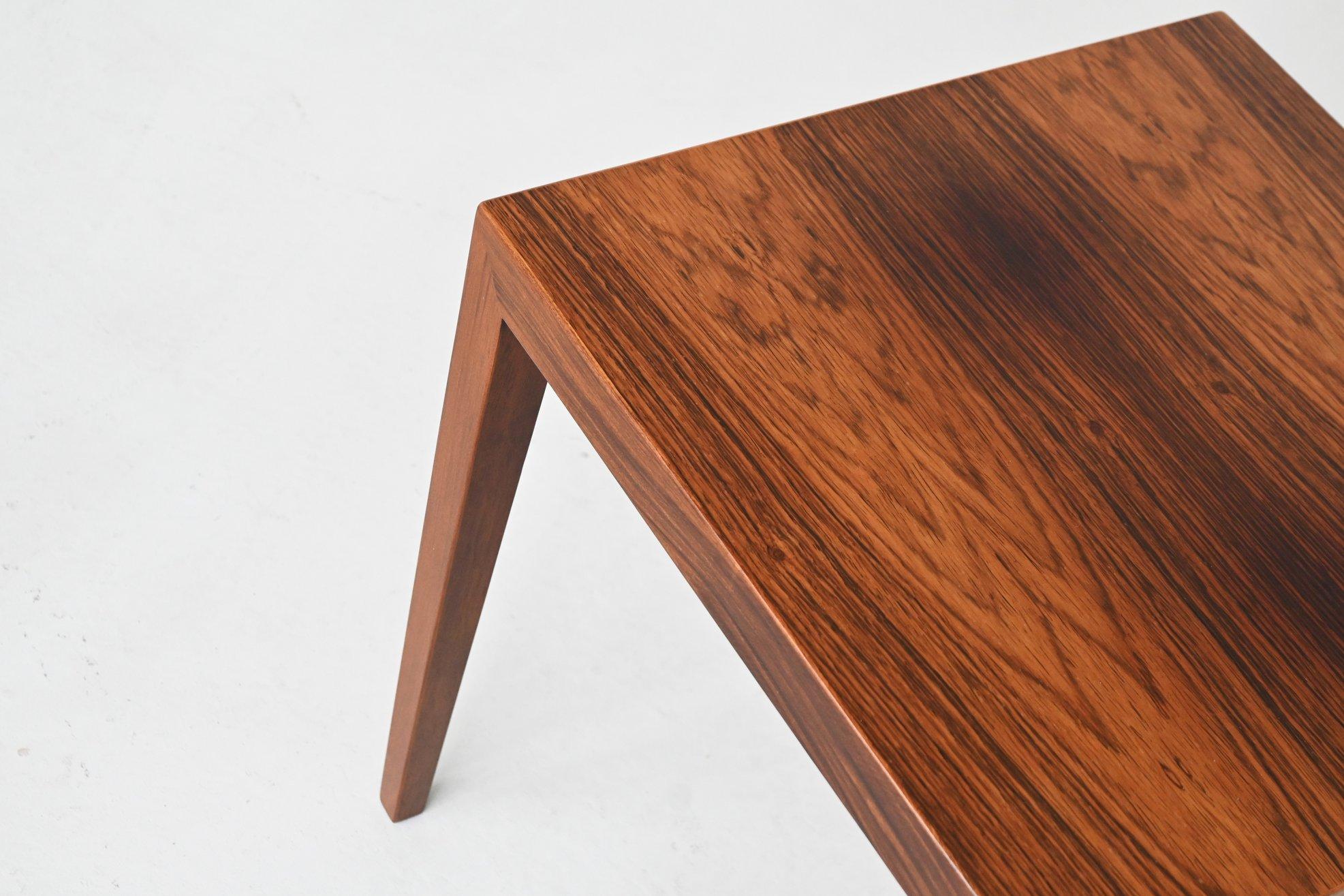 Paire de tables d'appoint en palissandre de Severin Hansen Danemark 1960 en vente 12