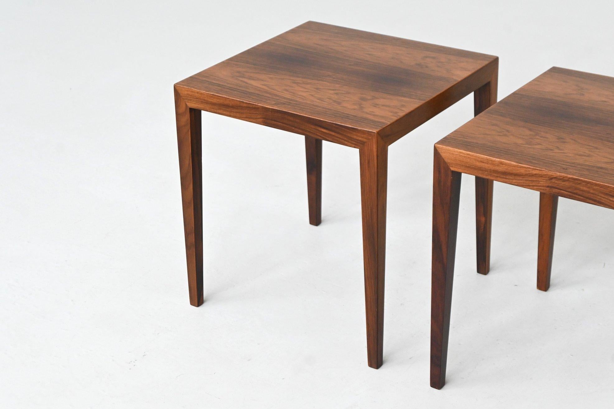 Paire de tables d'appoint en palissandre de Severin Hansen Danemark 1960 en vente 2