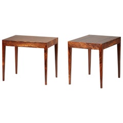 Severin Hansen Rosewood Bedside Tables, 1950s