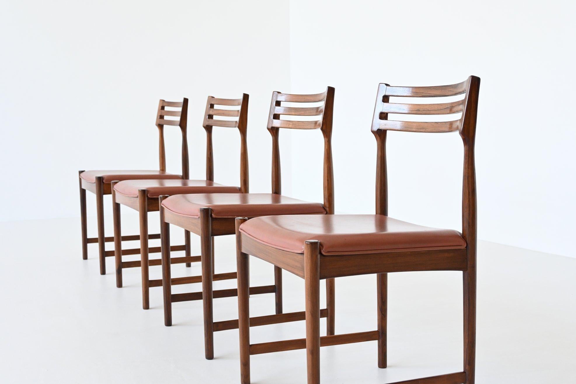 Mid-Century Modern Severin Hansen Rosewood Dining Chairs Bovenkamp Denmark 1960