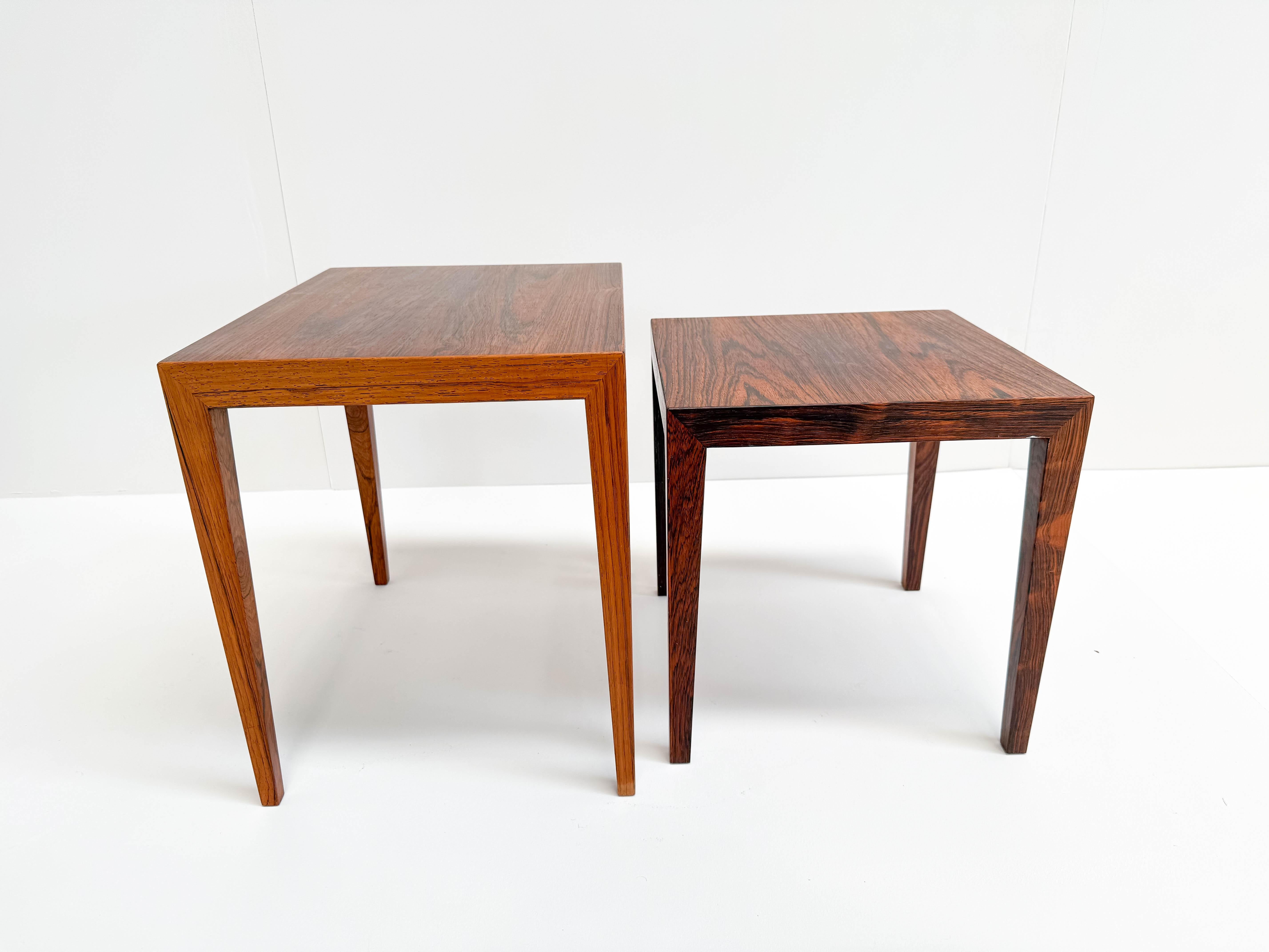 Severin Hansen Rosewood Nesting Tables (Set of 2), Denmark 1960s For Sale 4