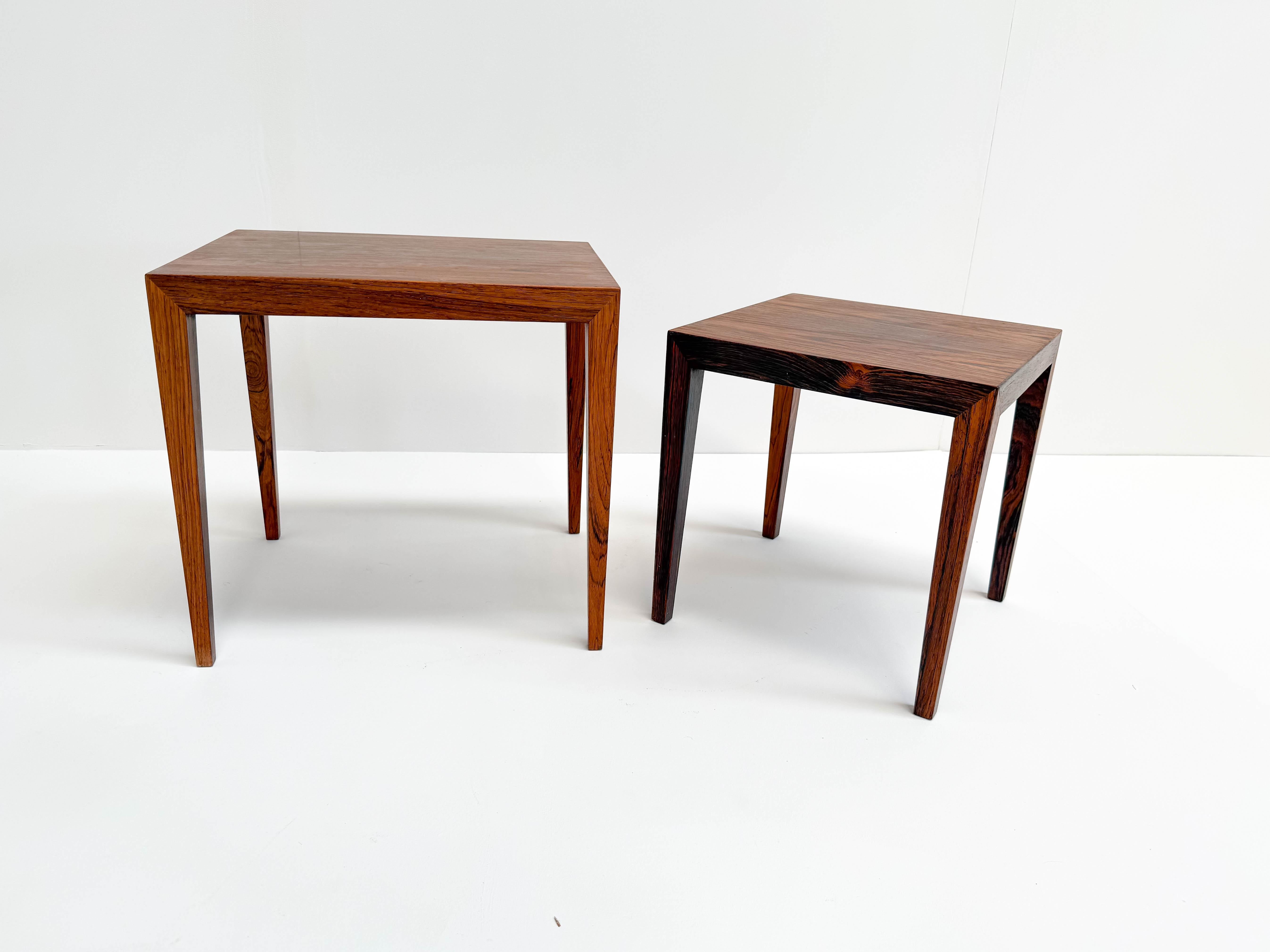 Severin Hansen Rosewood Nesting Tables (Set of 2), Denmark 1960s For Sale 1