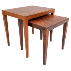 Severin Hansen Rosewood Nesting Tables (Set of 2), Denmark 1960s