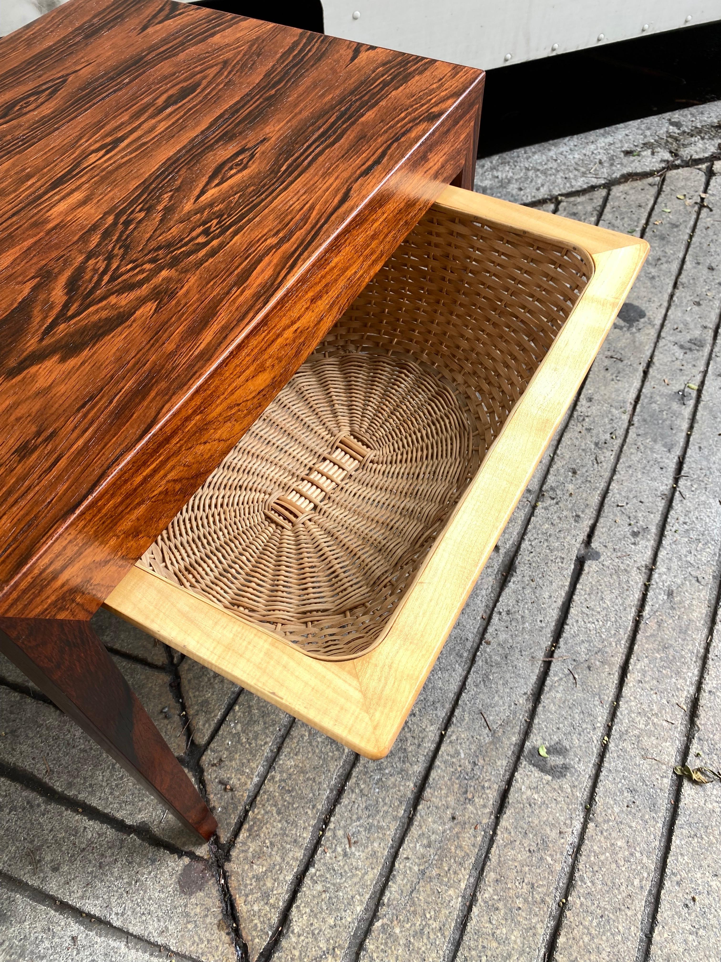 Severin Hansen Rosewood Sewing/ Side Table In Good Condition In Philadelphia, PA