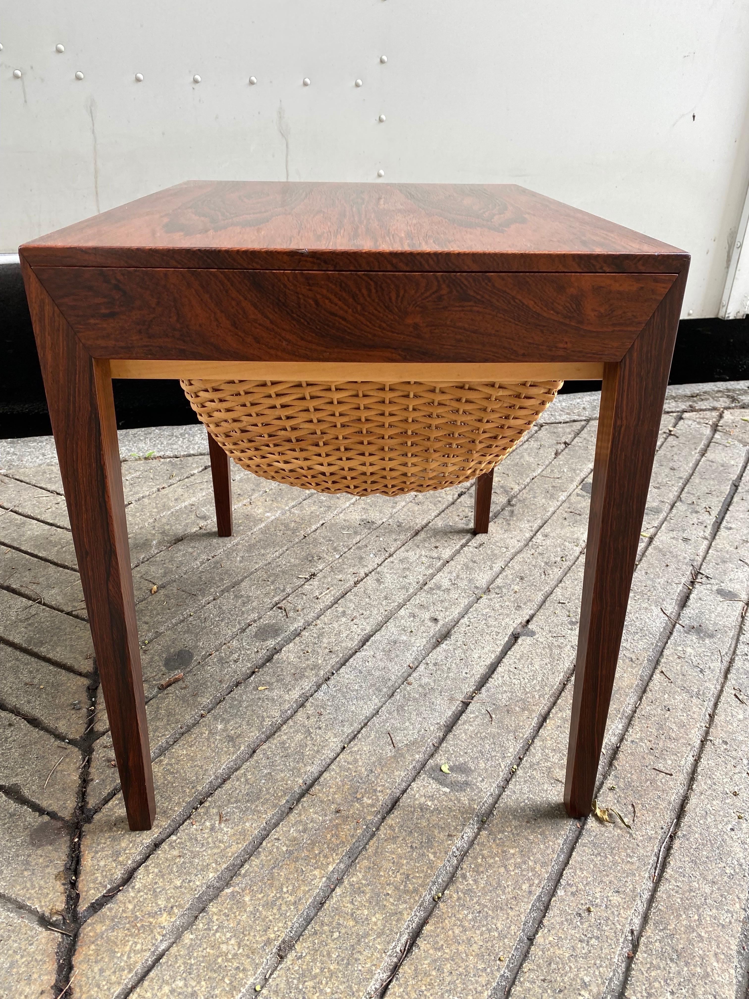 Wicker Severin Hansen Rosewood Sewing/ Side Table