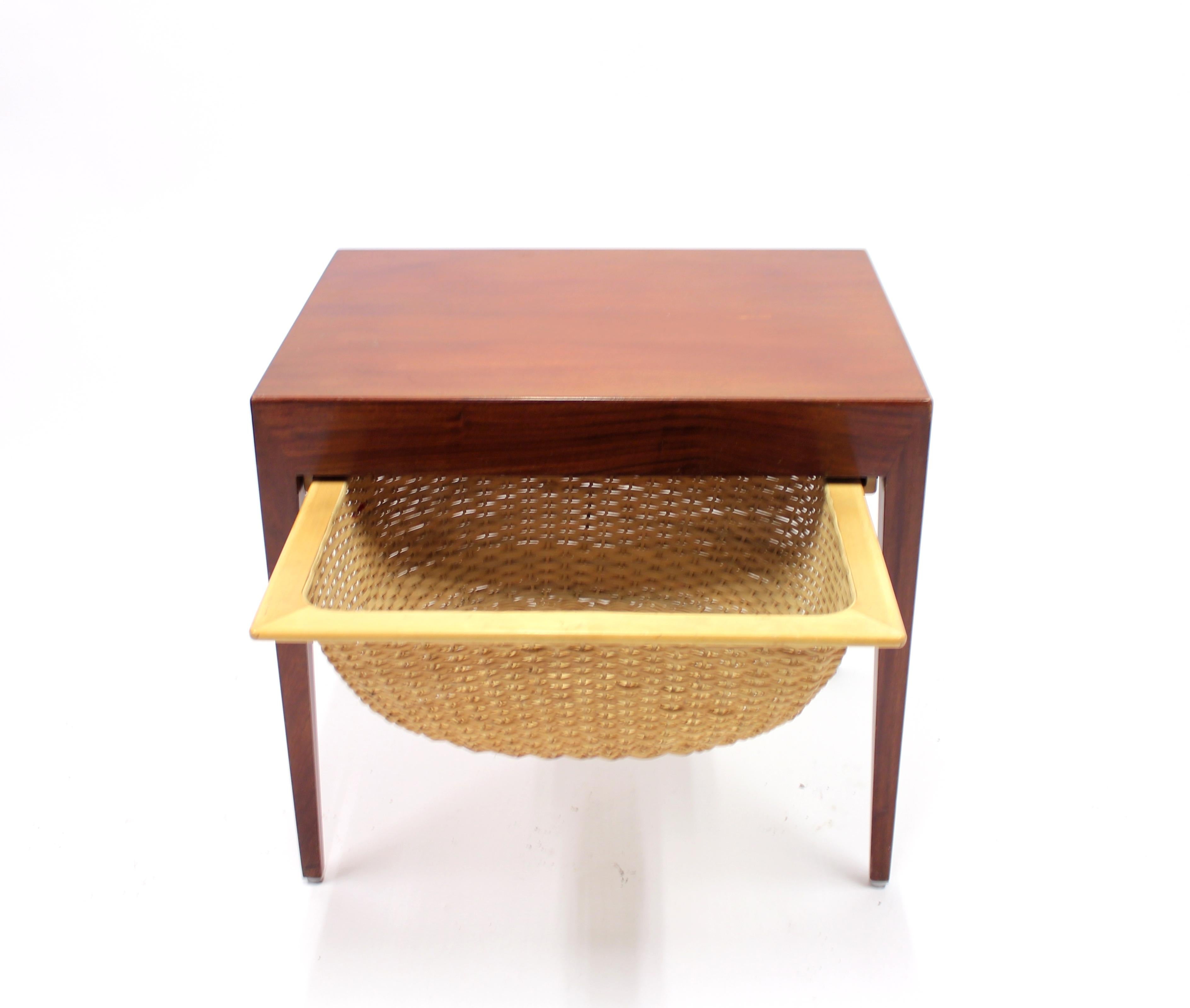 Mid-20th Century Severin Hansen Rosewood Sewing Table for Haslev Møbelsnedkeri, 1950s