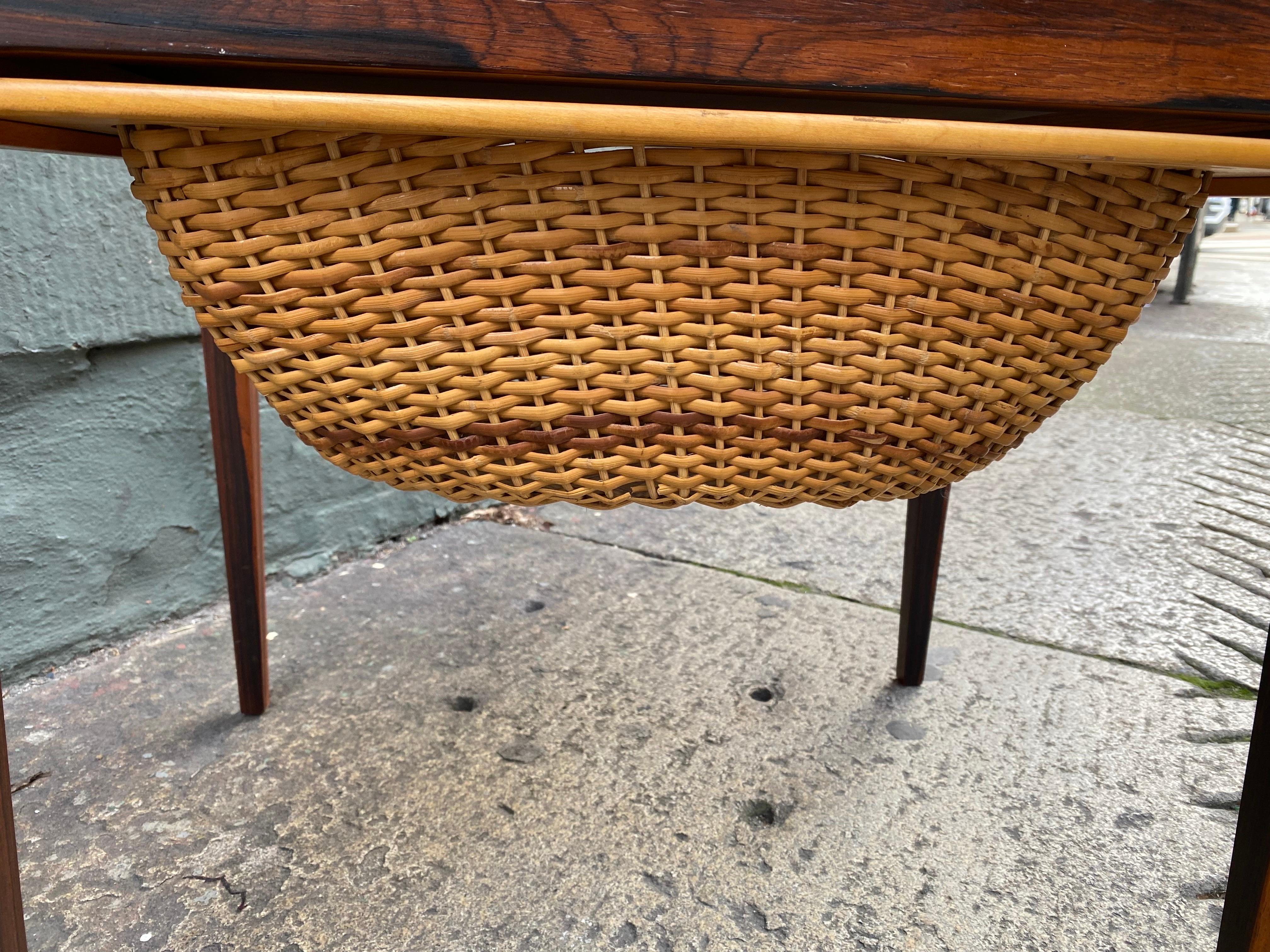 Mid-20th Century Severin Hansen Rosewood Sewing Table