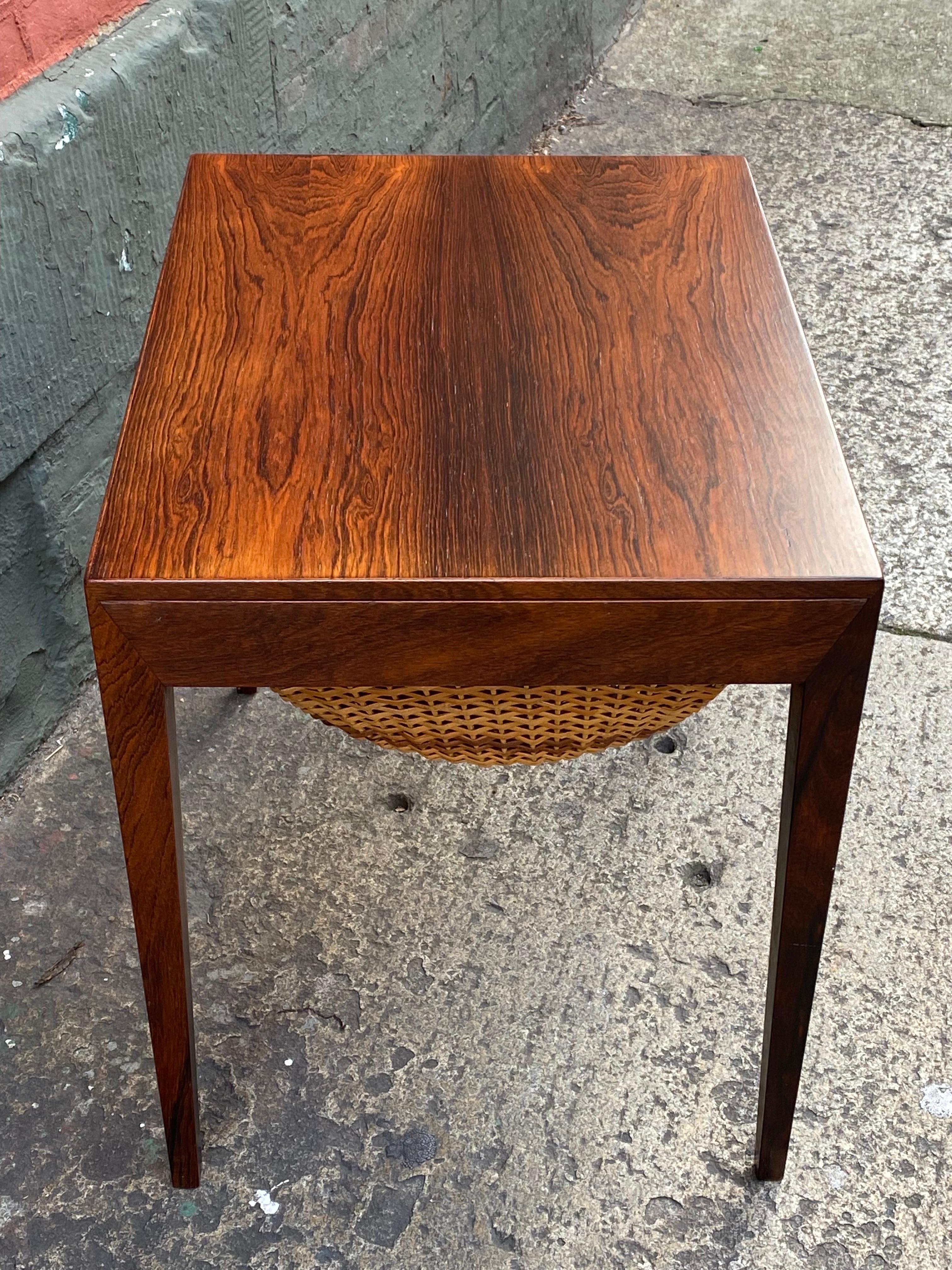 Cane Severin Hansen Rosewood Sewing Table
