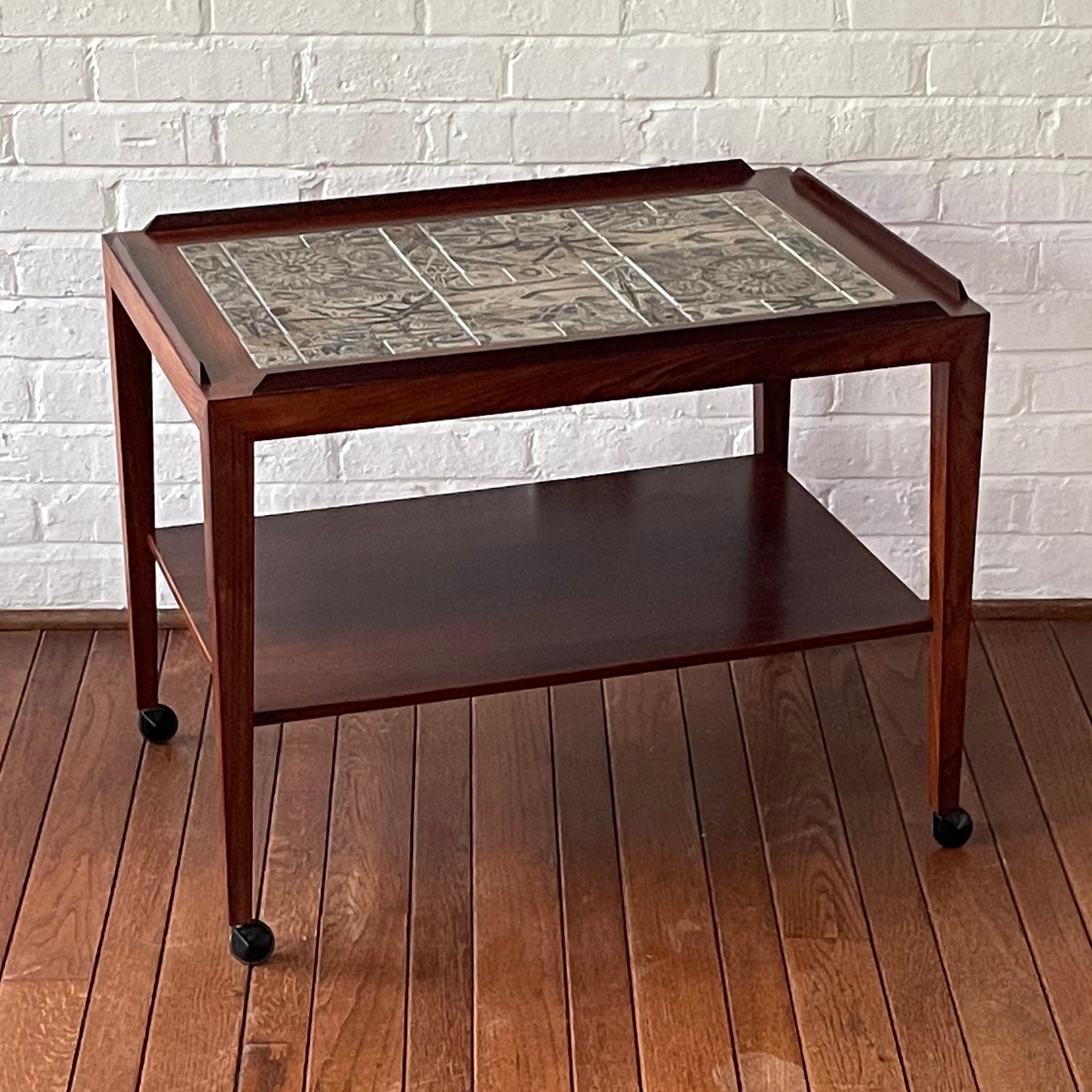 Severin Hansen Rosewood Side Table with Tile Top For Sale 3