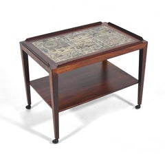 Severin Hansen Rosewood Side Table with Tile Top