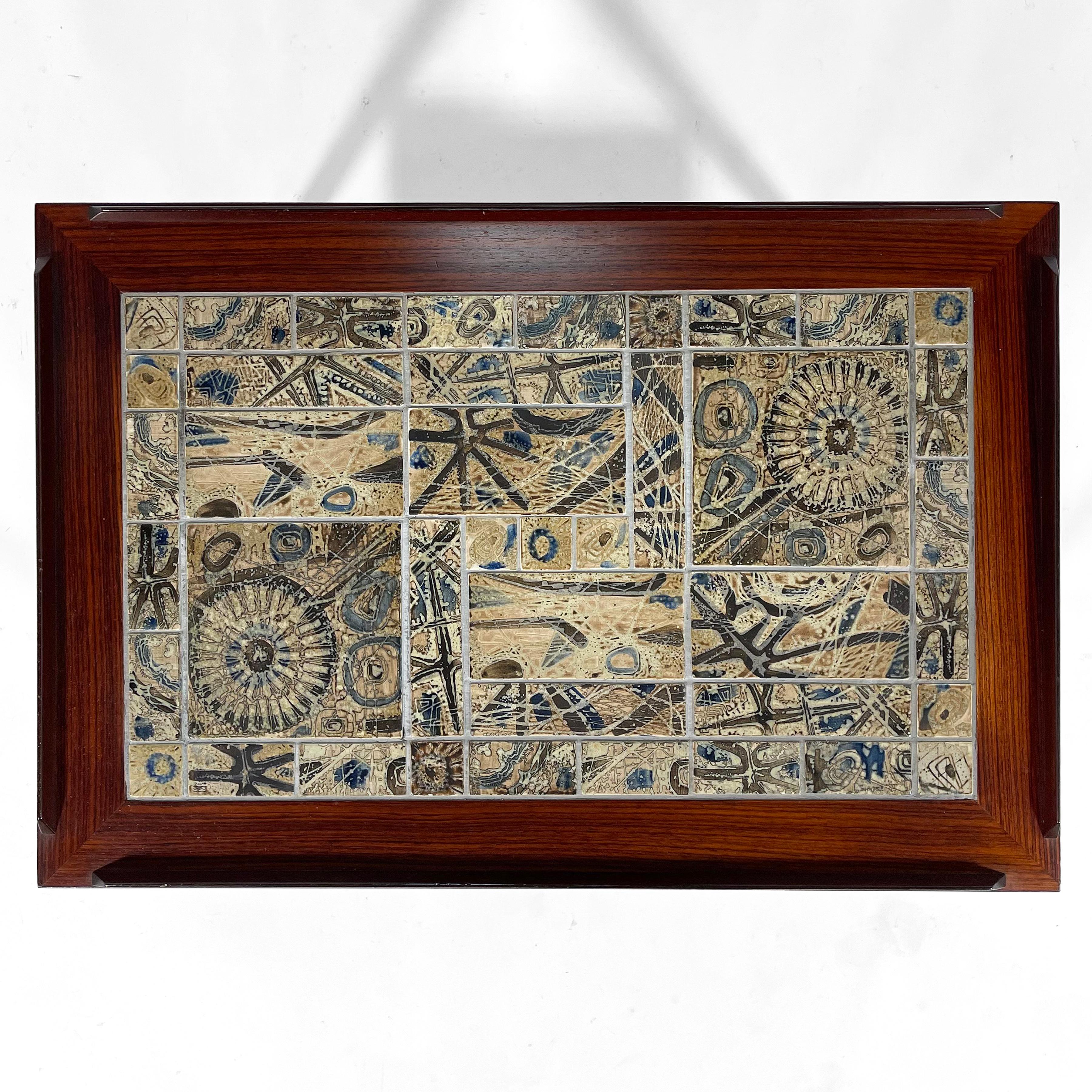 Severin Hansen Rosewood Side Table with Tile Top 1