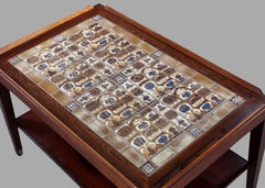 Severin Hansen Rosewood Trolly Table, Serving Table with Royal Copenhagen Tiles