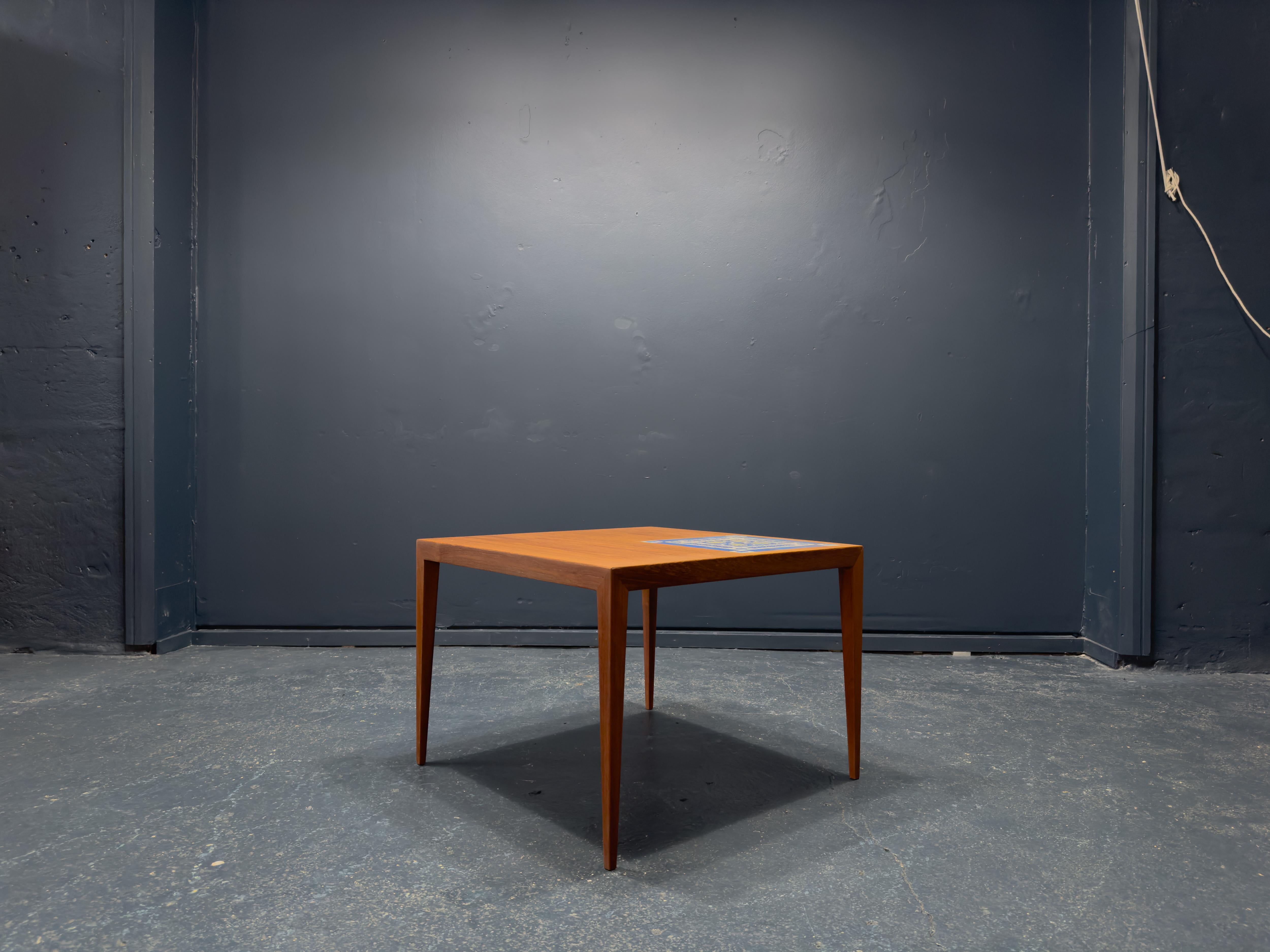 Mid-Century Modern Severin Hansen & Royal Copenhagen Teak Coffee Table For Sale