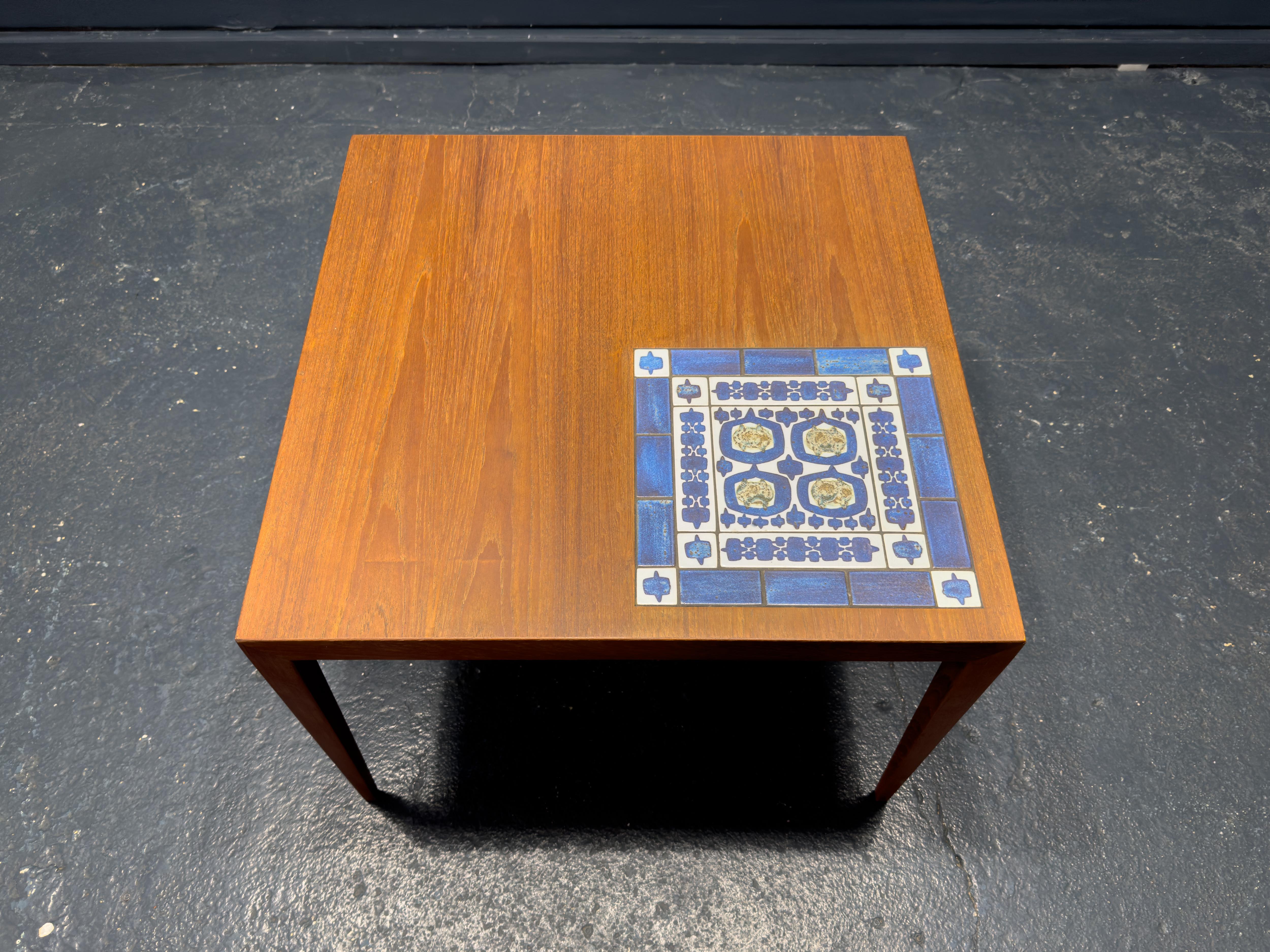 Severin Hansen & Royal Copenhagen Teak Coffee Table In Good Condition For Sale In London, GB