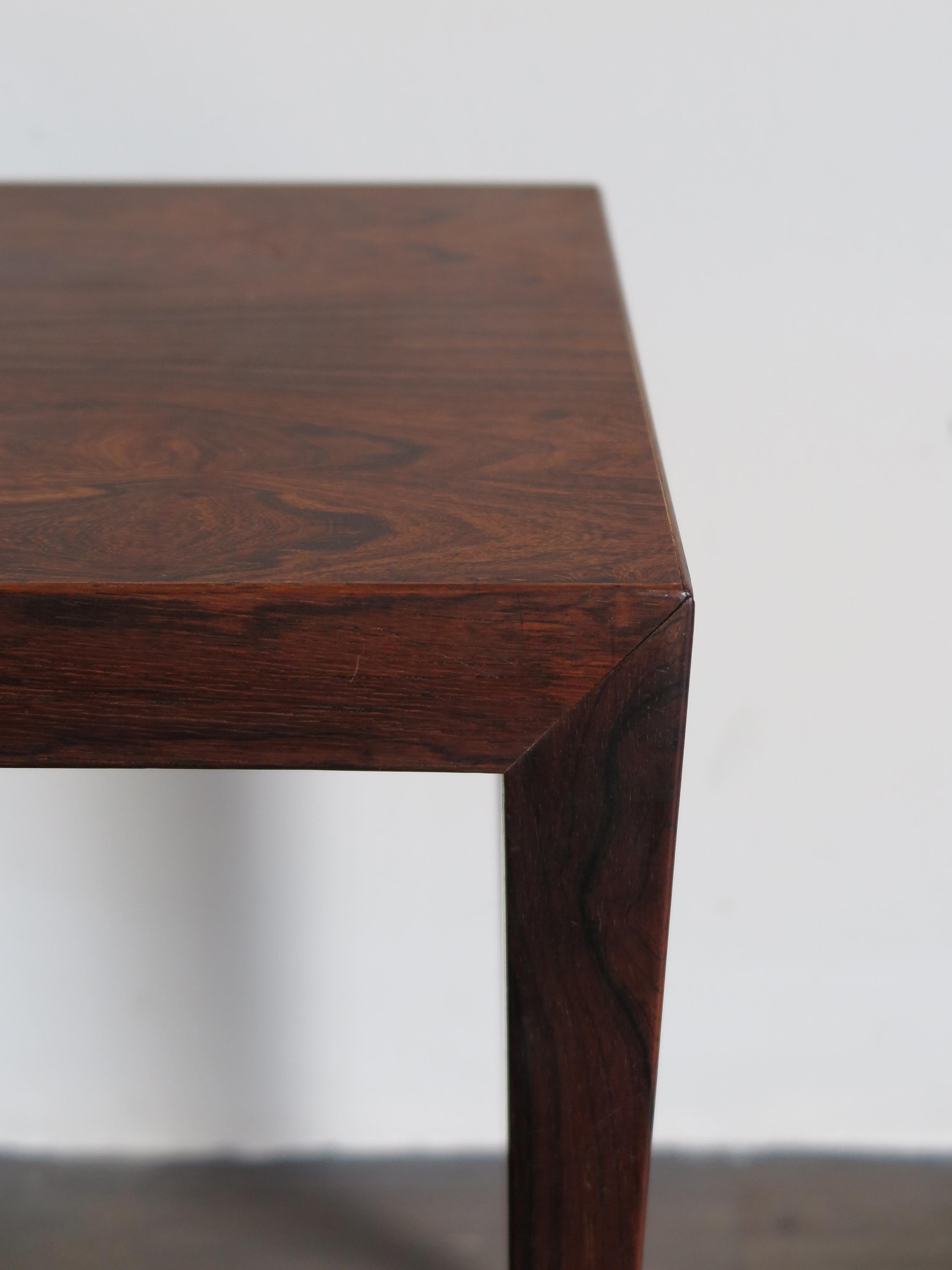 Severin Hansen Scandinavian Mid-Century Modern Design Dark Wood Coffe Table In Good Condition In Reggio Emilia, IT