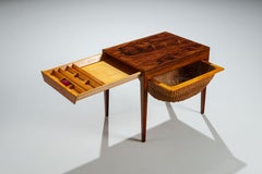 Severin Hansen sewing table in rosewood Haslev Denmark 1960