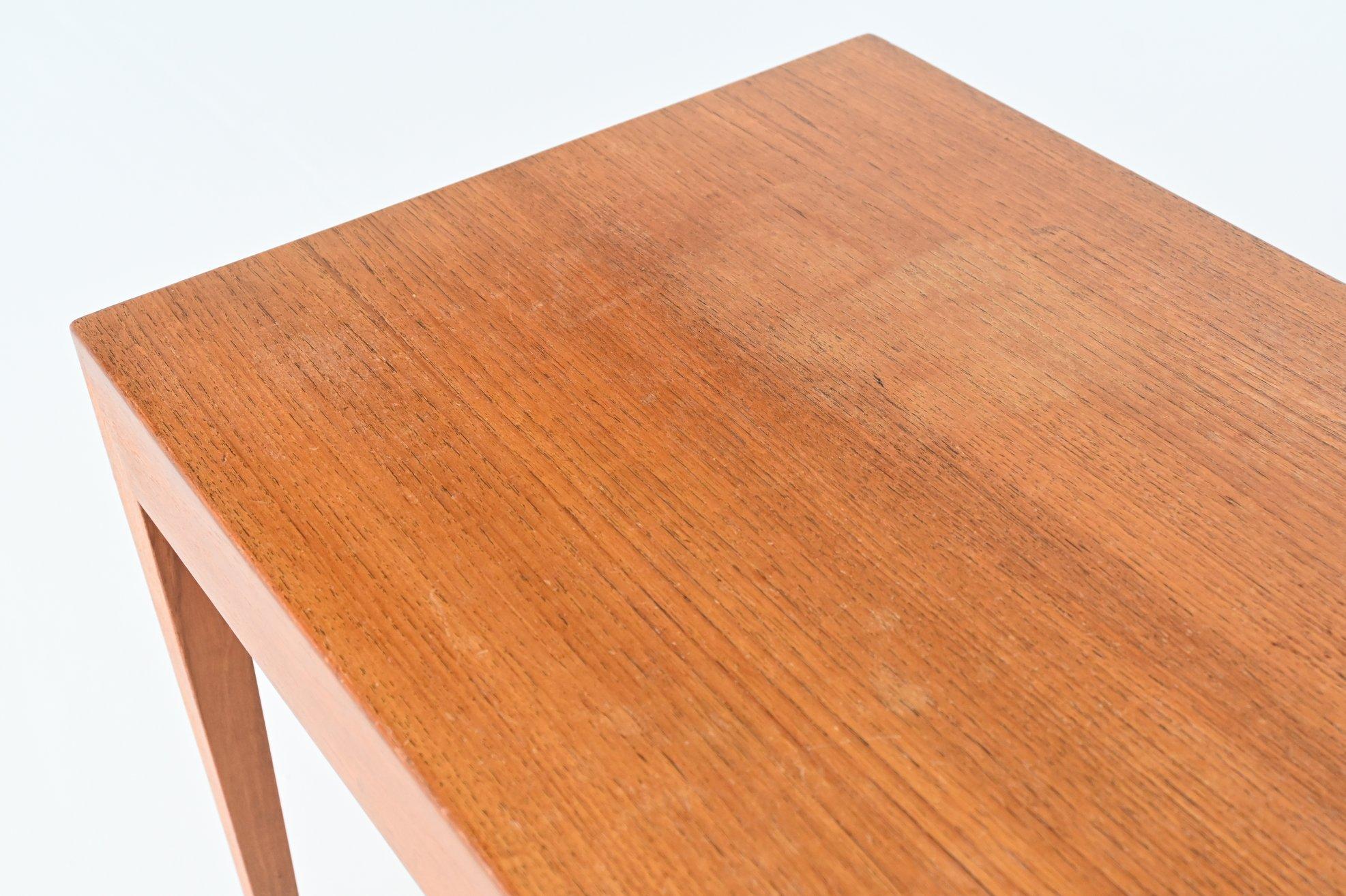 Severin Hansen Sewing Table Teak Haslev Mobelsnedskeri, Denmark, 1960 4